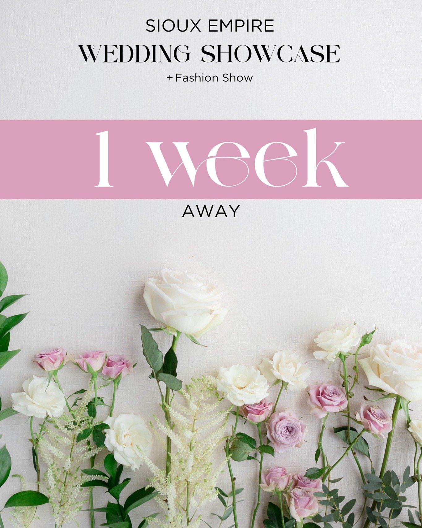 BRIDES... ONE WEEK!!! YOU WON'T WANT TO MISS THIS ONE! The LARGEST and MOST ATTENDED #1 WEDDING SHOWCASE in Sioux Falls with over 200+ vendors!! This is the LARGEST wedding showcase EVER!! Do you want to win a $7,000 in gift certificates and prizes t