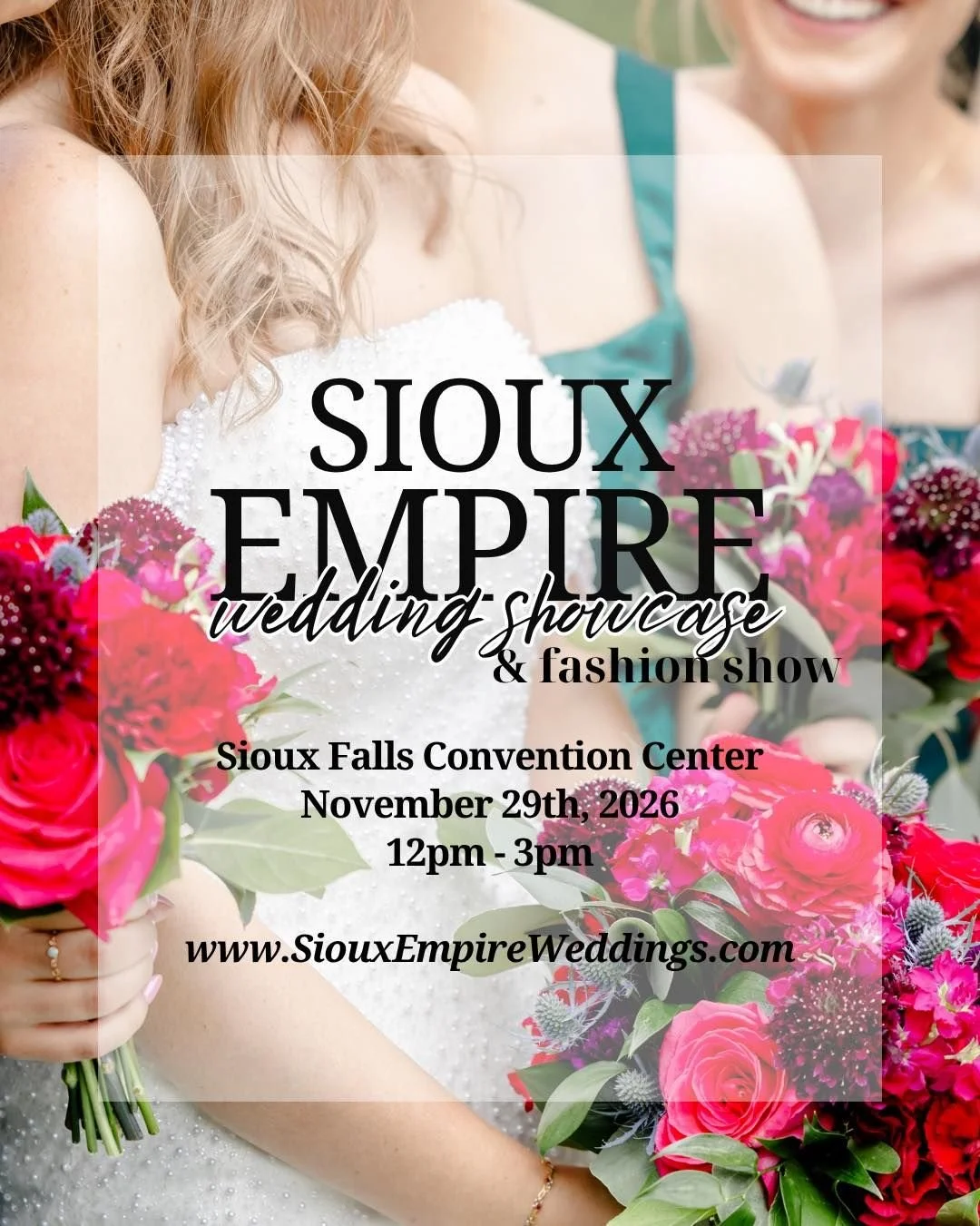 Brides... THIS is it... November 29th! THE LARGEST BRIDAL SHOW EVER! Come visit with over 200+ booths to discuss your wedding at the LARGEST and MOST ATTENDED #1 Sioux Falls bridal show at the Sioux Falls Convention Center is coming up on Sunday, Nov