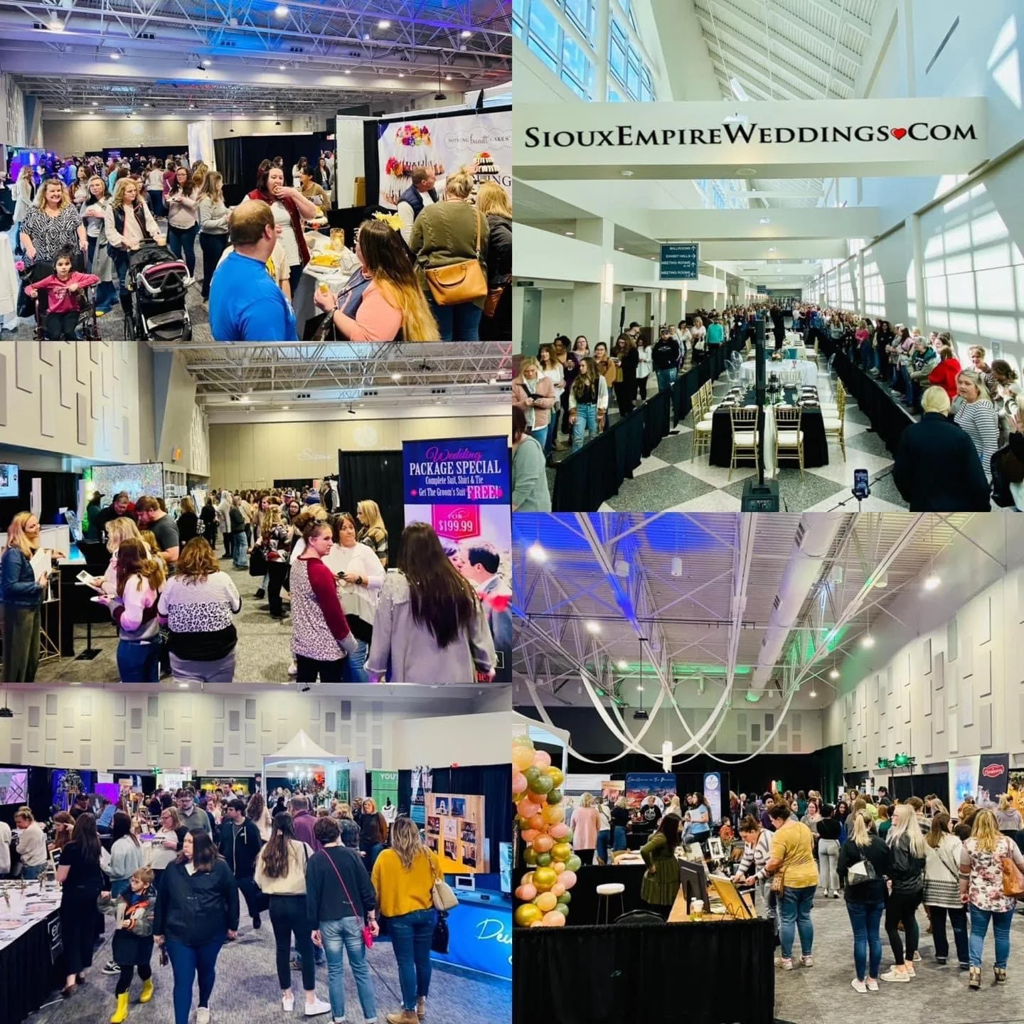 Brides 👰🏼&zwj;♀️&hellip; Come visit with over 200+ booths to discuss your wedding at the LARGEST, MOST ATTENDED and #1 Sioux Falls bridal show and Fashion Show at the Sioux Empire Wedding Showcase on Sunday, November 29th from 12-3pm at the Sioux F
