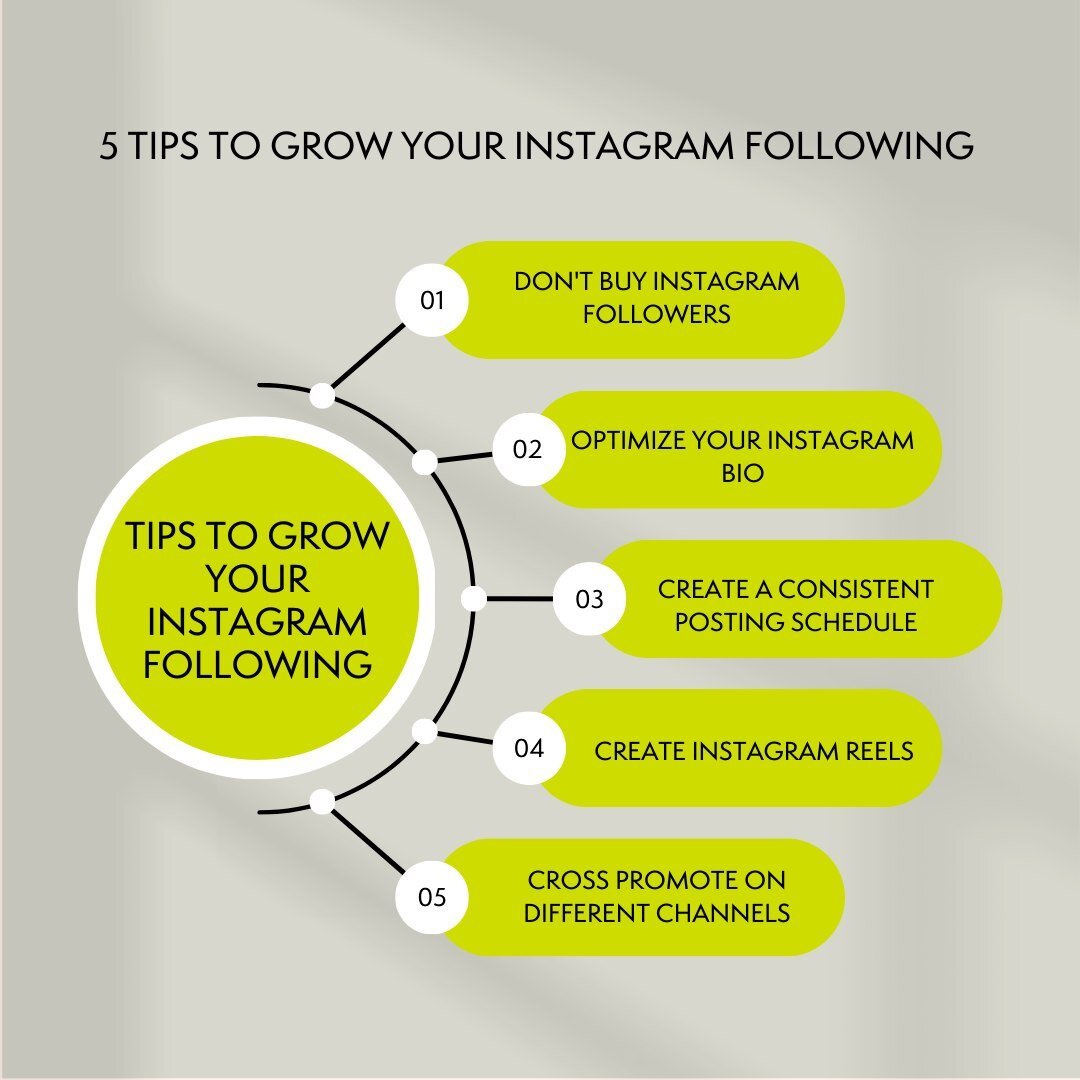 There are many tips to consistently grow your Instagram following! 🤓⁠
⁠
⁠
Which tip surprises you most ?! 💚⁠
⁠
⁠
#socialstrategy #marketingagency #socialmediamanagement #medspamarketing #creativebusiness #orangecountymedspa⁠