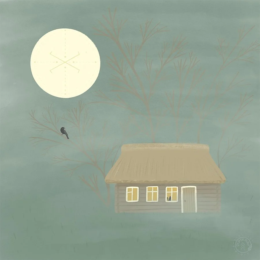 November — House, Fog & Raven