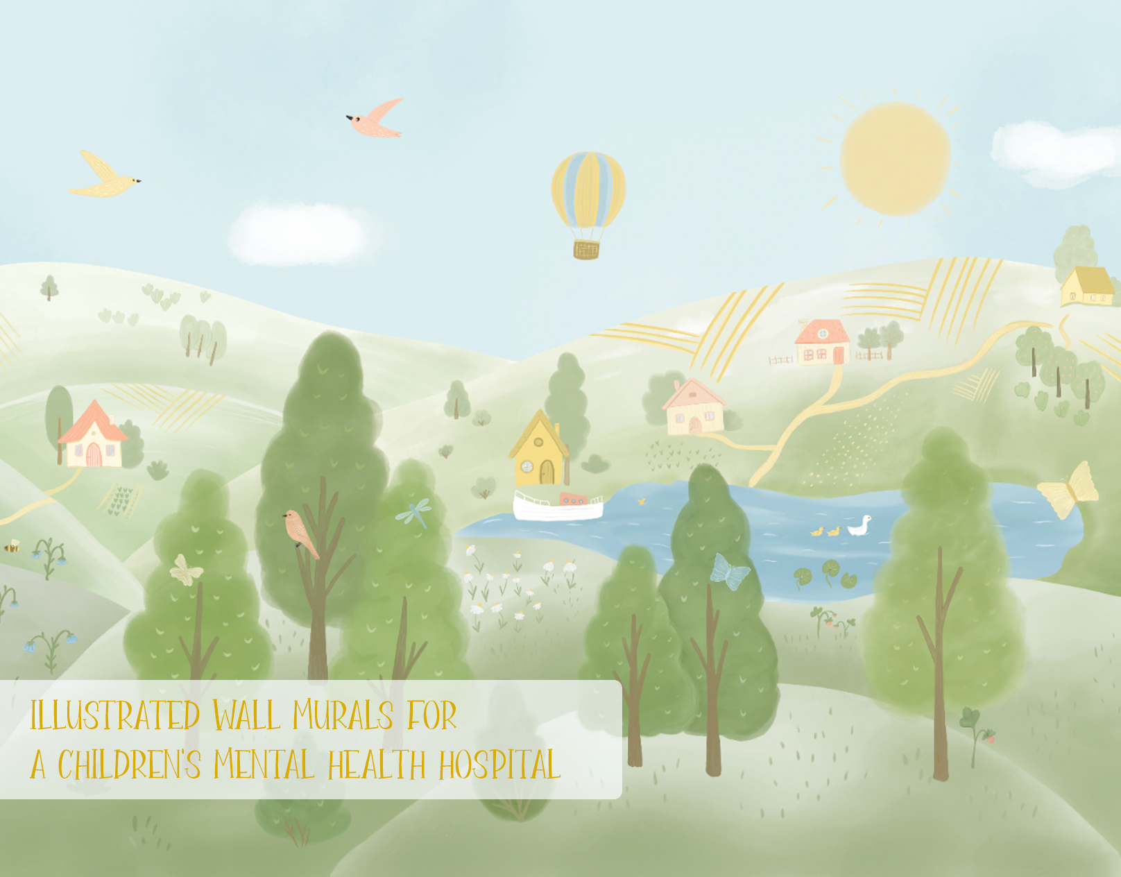 Illustrated Wall Murals for a Children’s Mental Health Hospital
