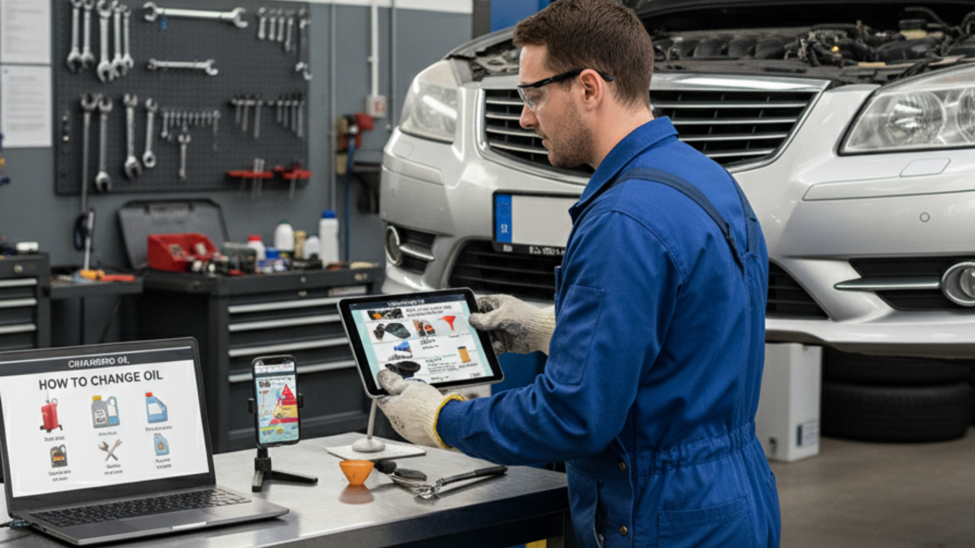 Example of visual system in mechanic shop.