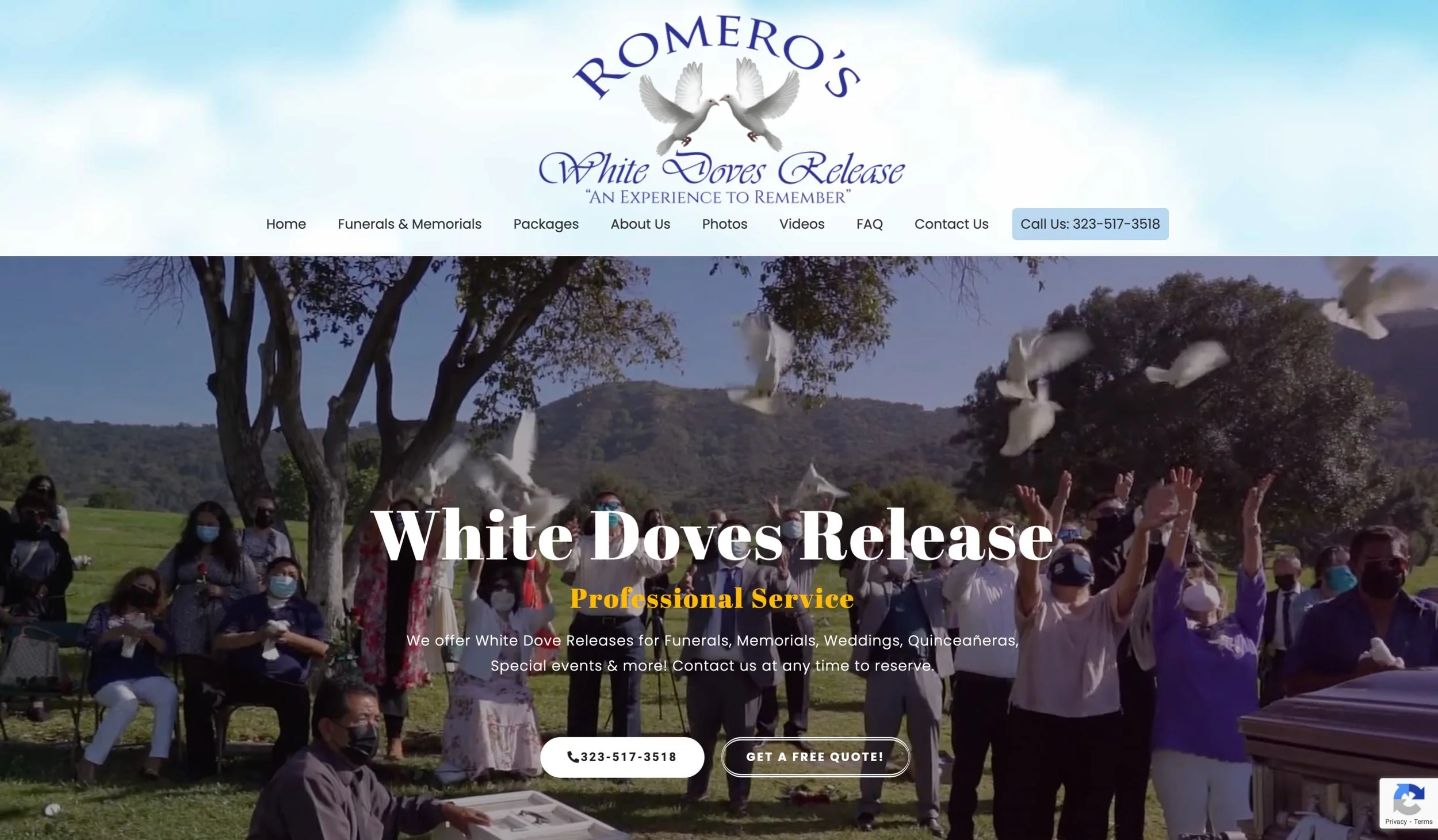 Top White Dove Release Companies in Los Angeles, CA — Dove Release Near Me