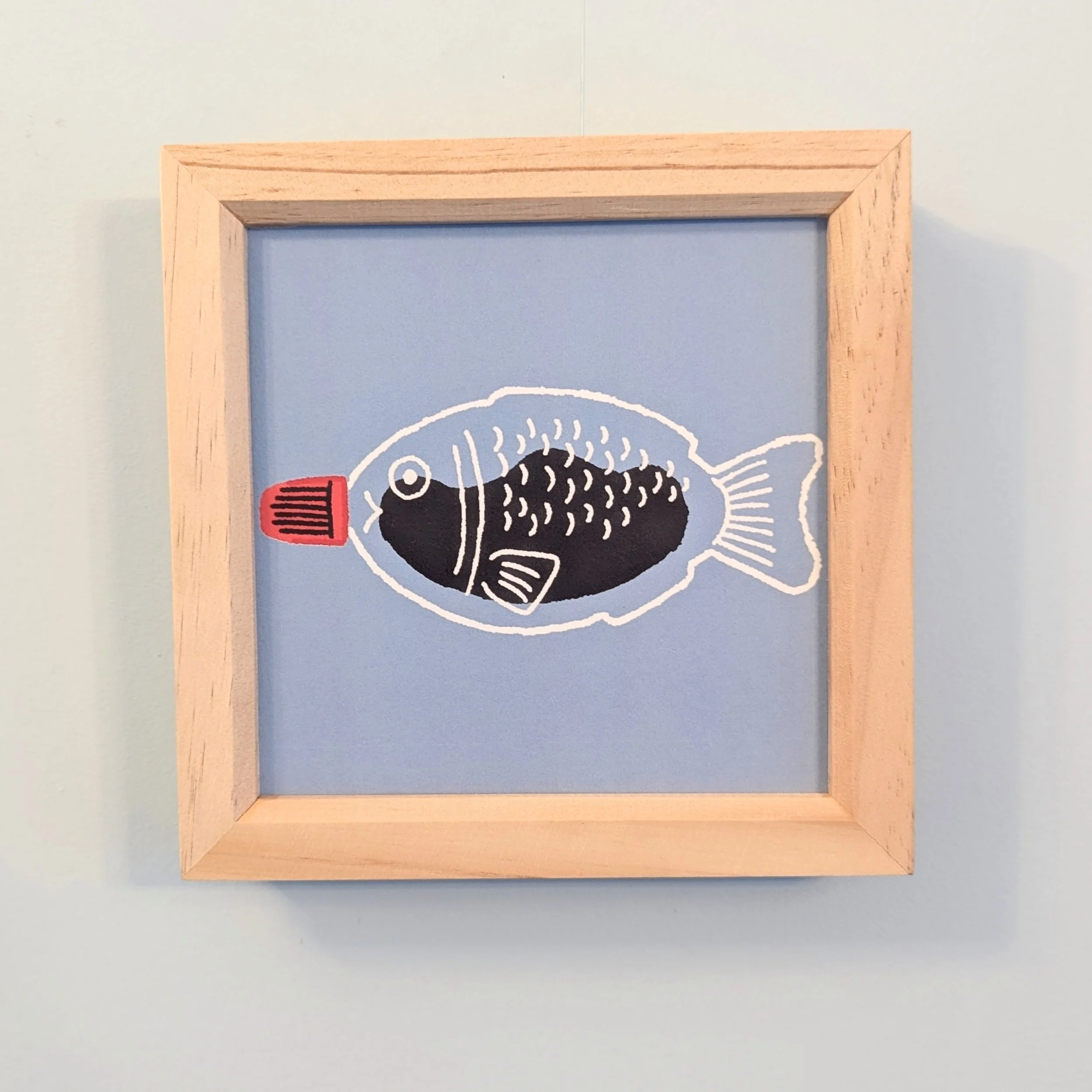 Soy Sauce Fish Square Print