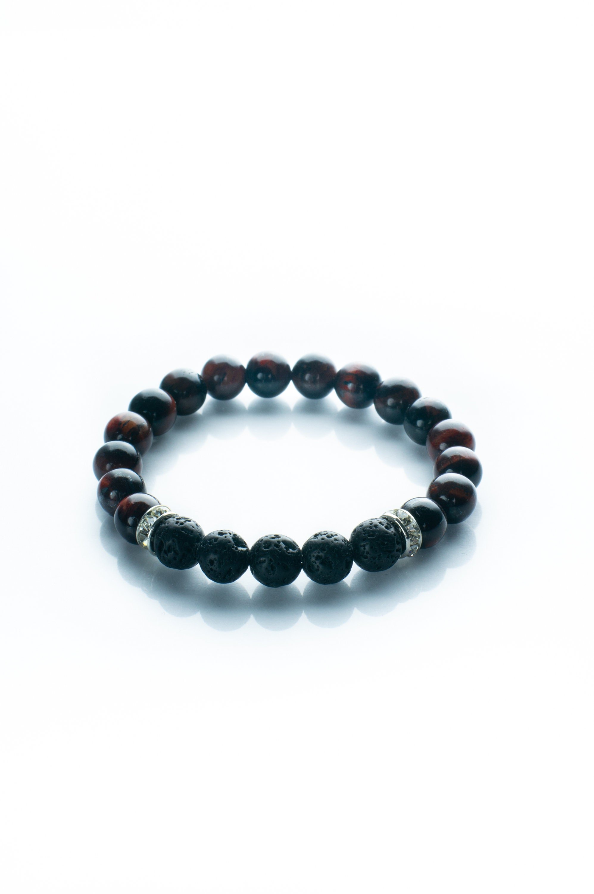 Tiger's eye and lava stone bracelet