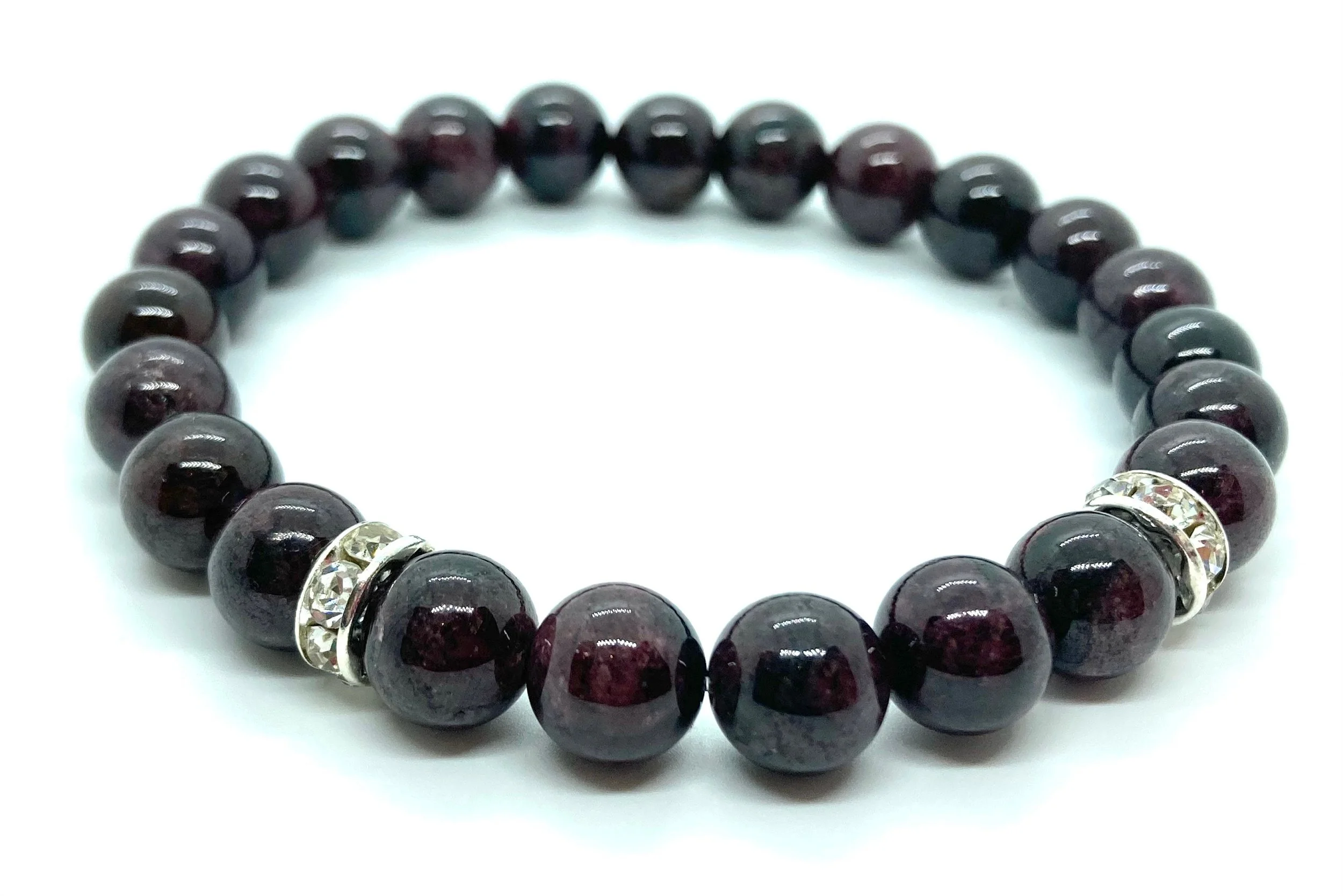 Garnet Gemstone bracelet 8mm — Elements Gifts