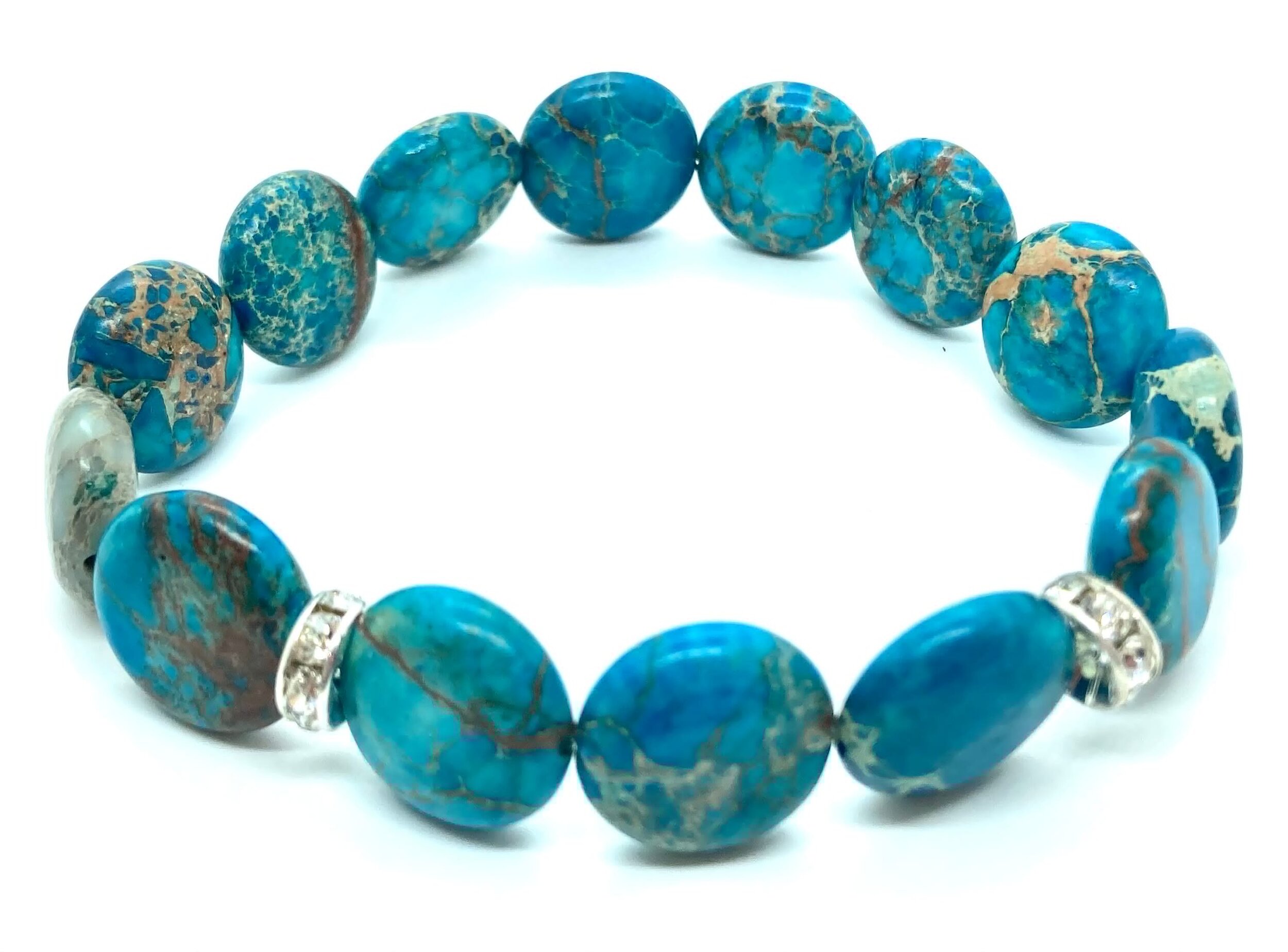Turquoise Jasper button bracelet
