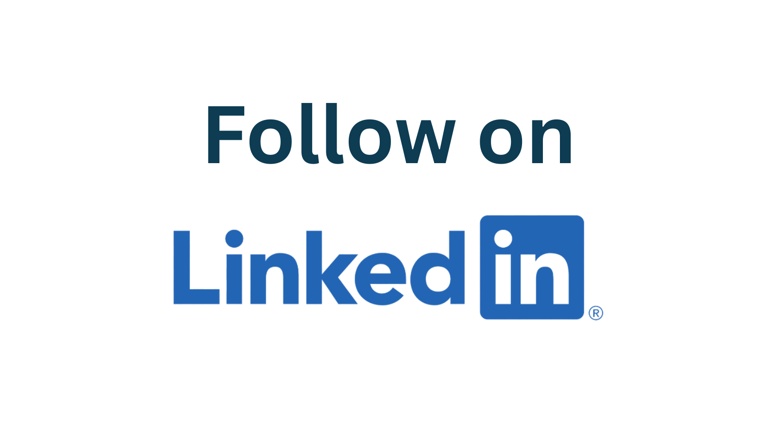 Text saying 'Follow on LinkedIn' with the LinkedIn logo.