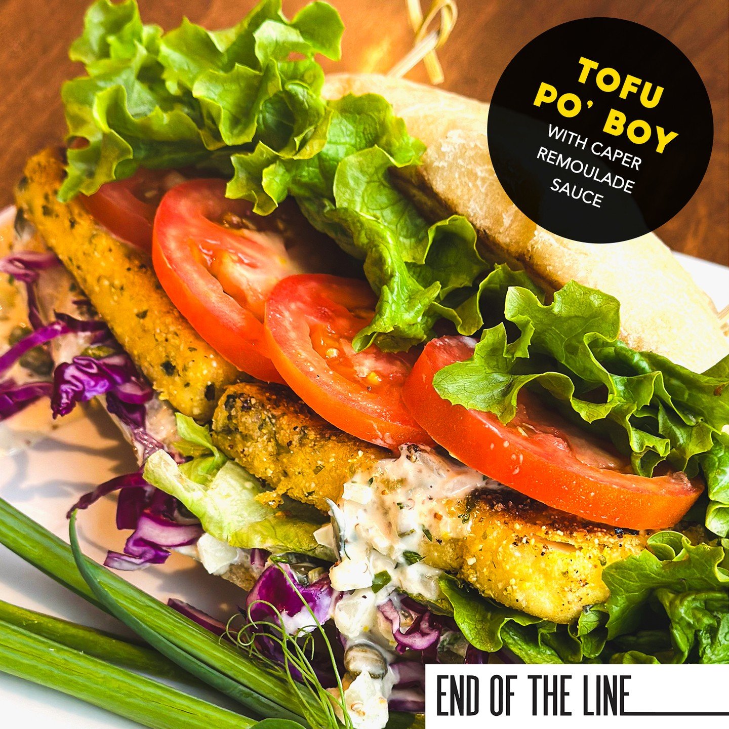 👏❤️ Come try our Tofu Po'Boy! With lettuce, tomato slices, cabbage slaw, microgreens, cornmeal breaded tofu, and finished with a tangy caper remoulade, on fresh ciabatta. -- Can be made on gluten free bread as well.

The weekend is nearly here! ❤️👏