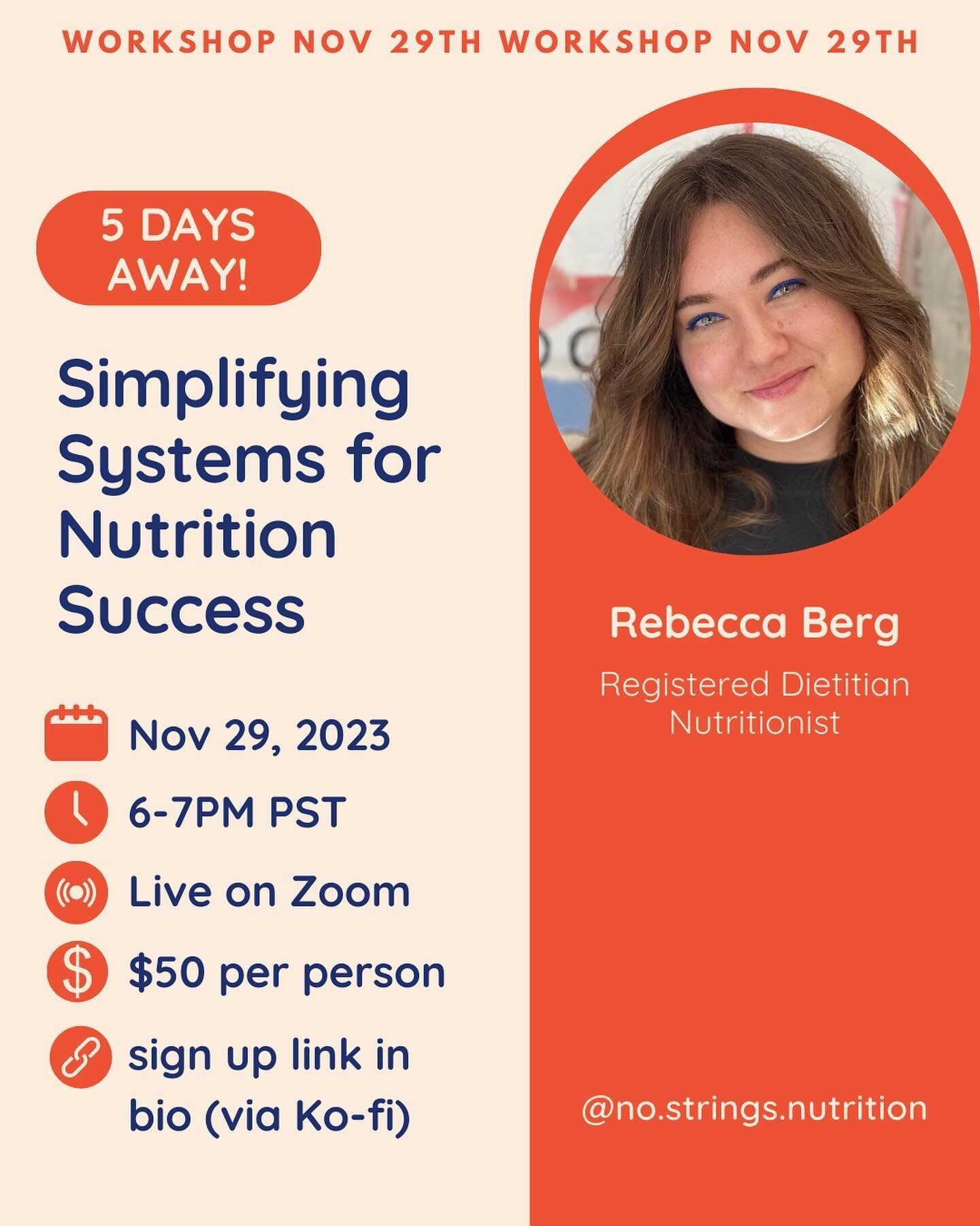 Simplifying Systems for Nutrition Success Sign-Up is OPEN! (link in bio)
 Let&rsquo;s ditch all or nothing health goals and talk about systems. 
&nbsp;
Do you feel like you set goals often but only stick to them for a few weeks before falling into ex