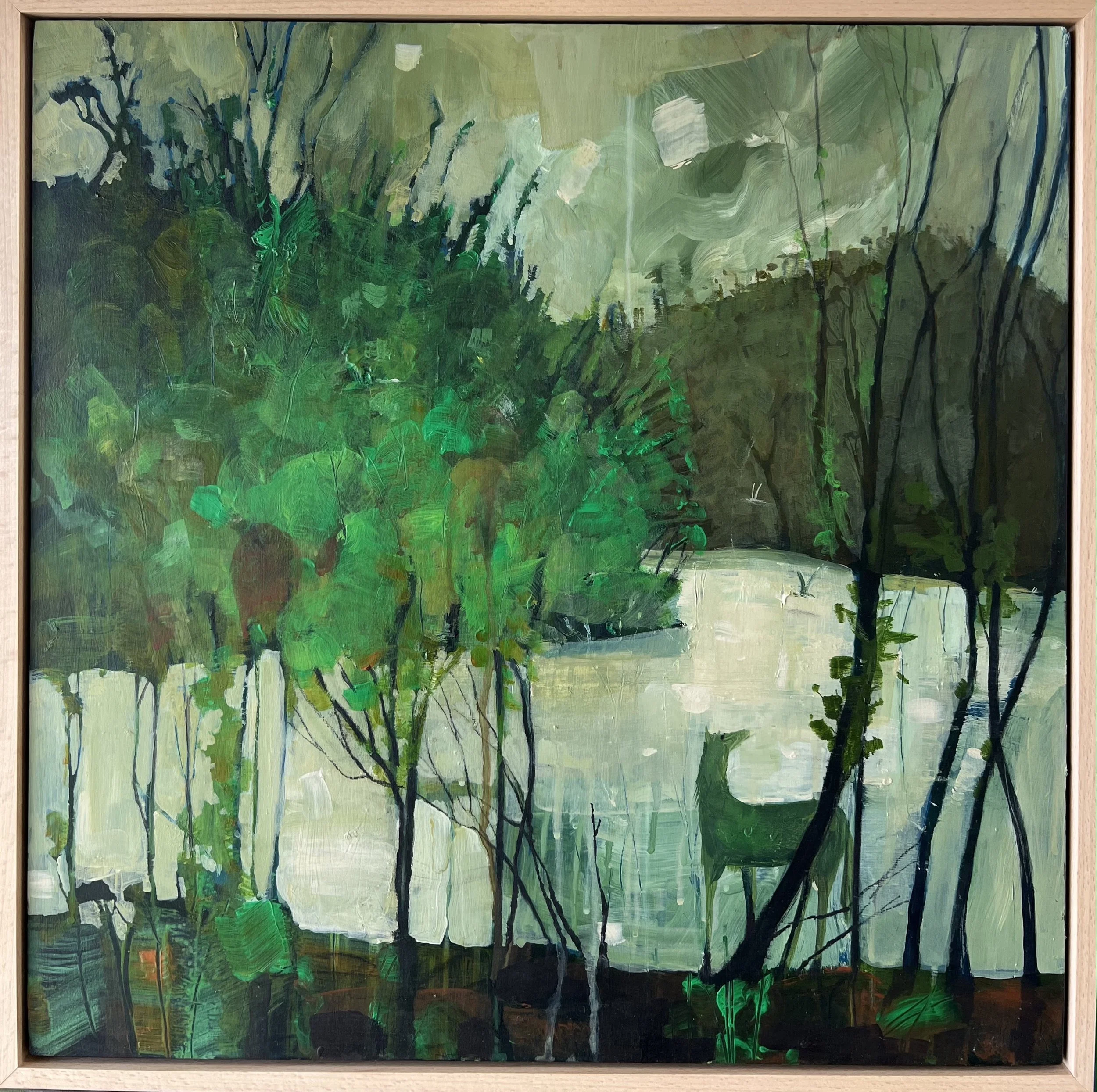 SOLD // lake horse // 2021 // acrylic on canvas // 50x50cm