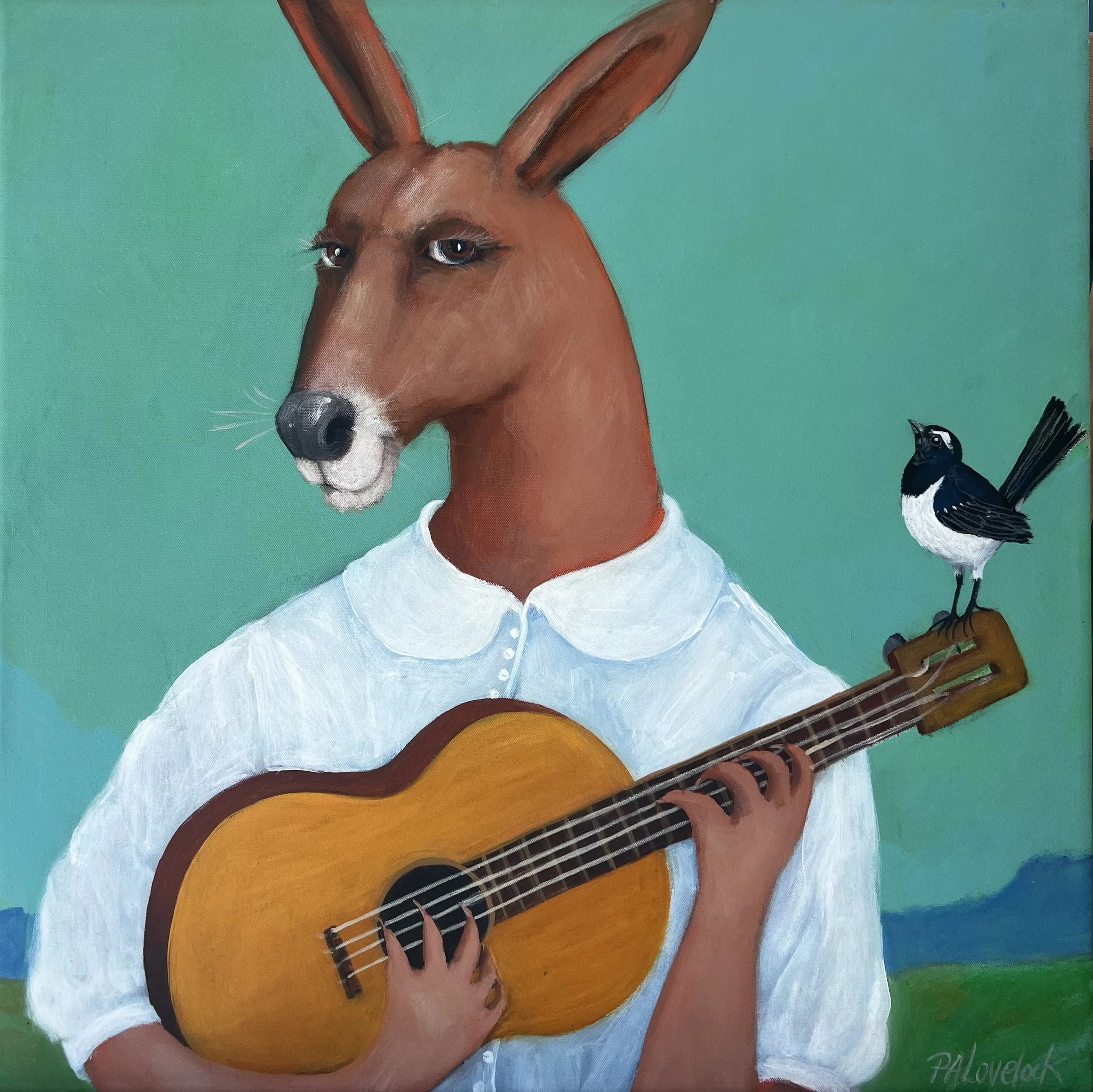Sing me a song lil darlin //acrylic on canvas//framed//53x53cm