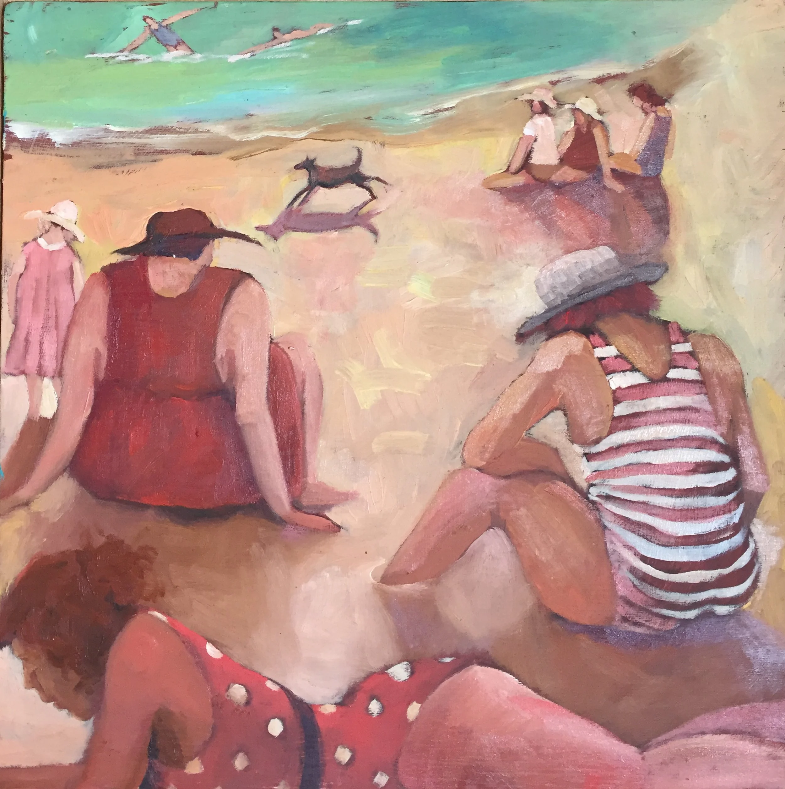the bathers // 2020 // oil on board // 30x30cm