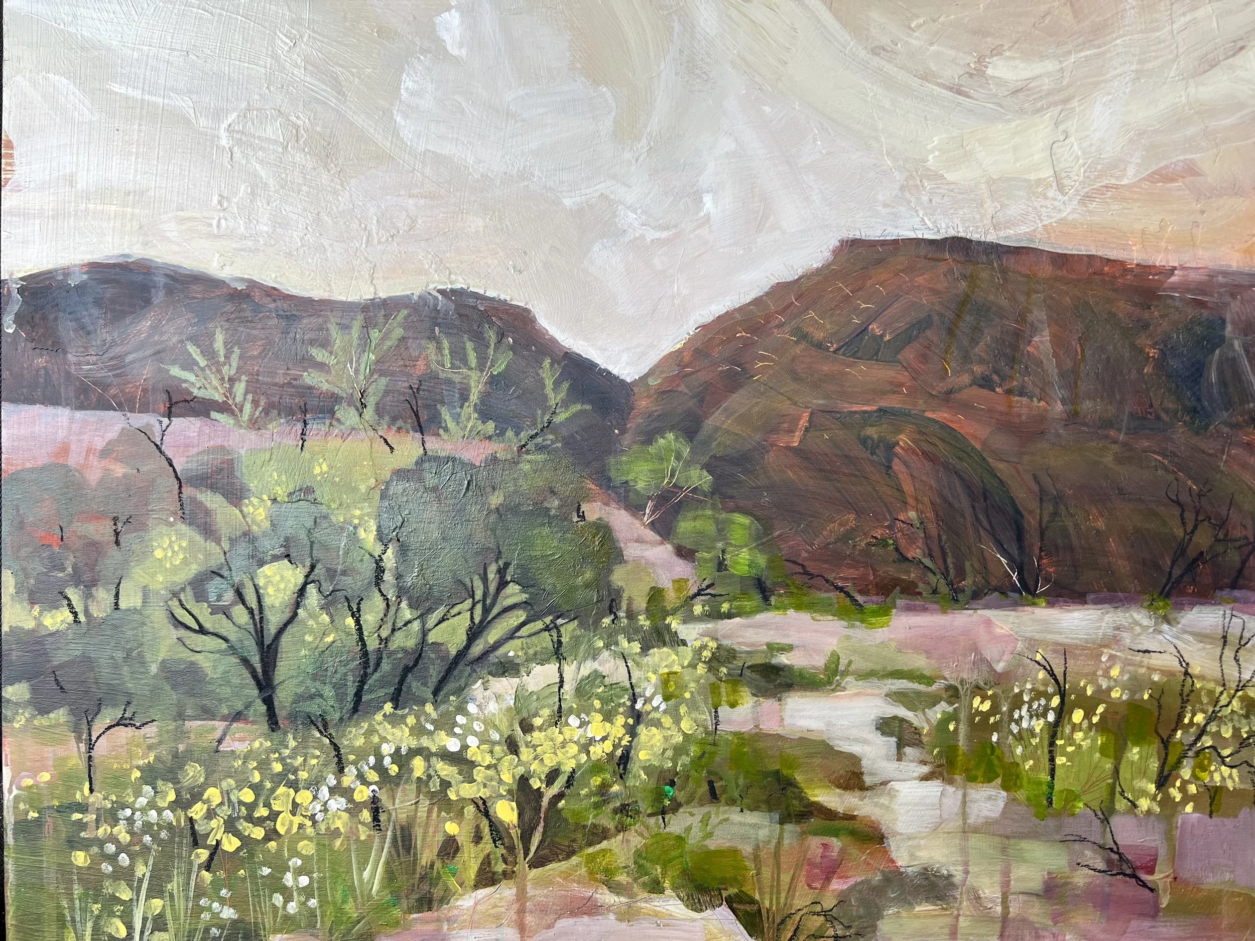 SOLD // Wild flowers at rusden head // 2022 // acrylic on canvas // 40x50cm
