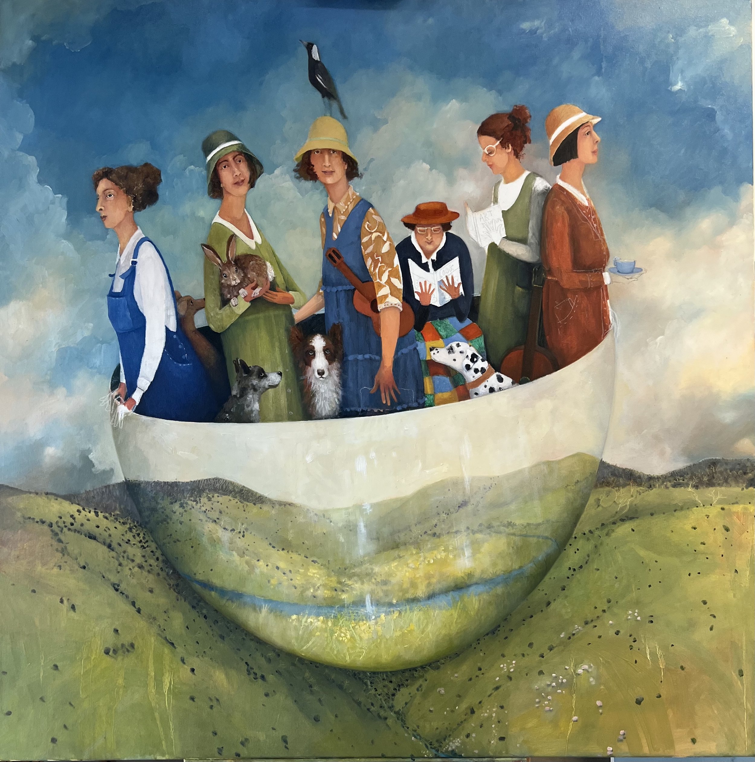 SOLD The imaginery bookclub event : oil on canvas : 125x125cm : march 2024 copy.jpeg