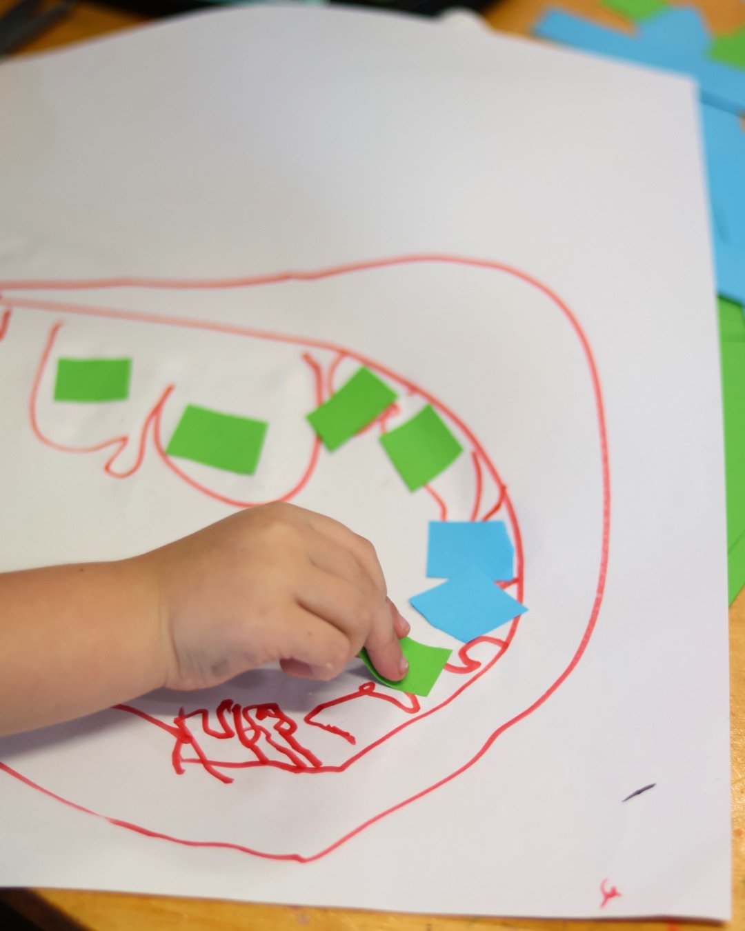 Open-ended art making allows children to explore their ideas, let creativity flow, and learn to make meaning, all while developing their physical skills as they manipulate the various media they choose. Children's artwork really is a window into thei