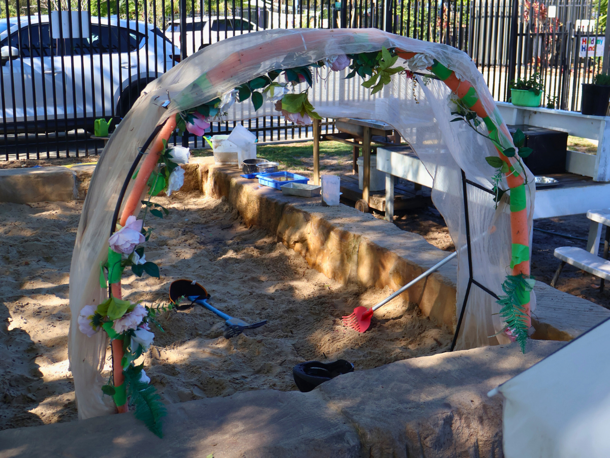Sandpit outdoor play Taree childcare