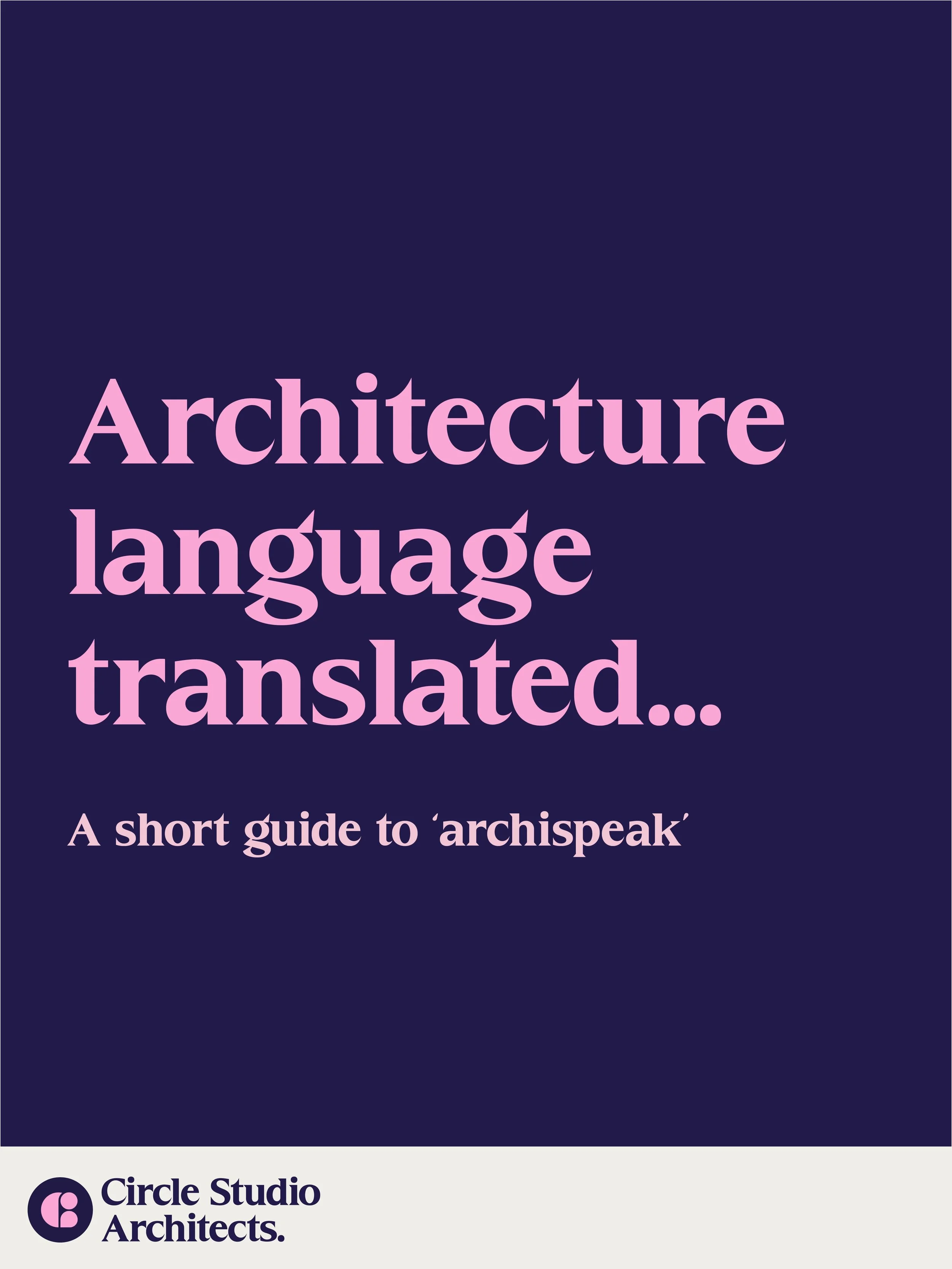 Happy Friday! To finish off the week, we thought we would help demystify some of the stuff you might hear architects say. While you may encounter some word salad every now and then, rest assured, they are grounded in good intentions and care for desi