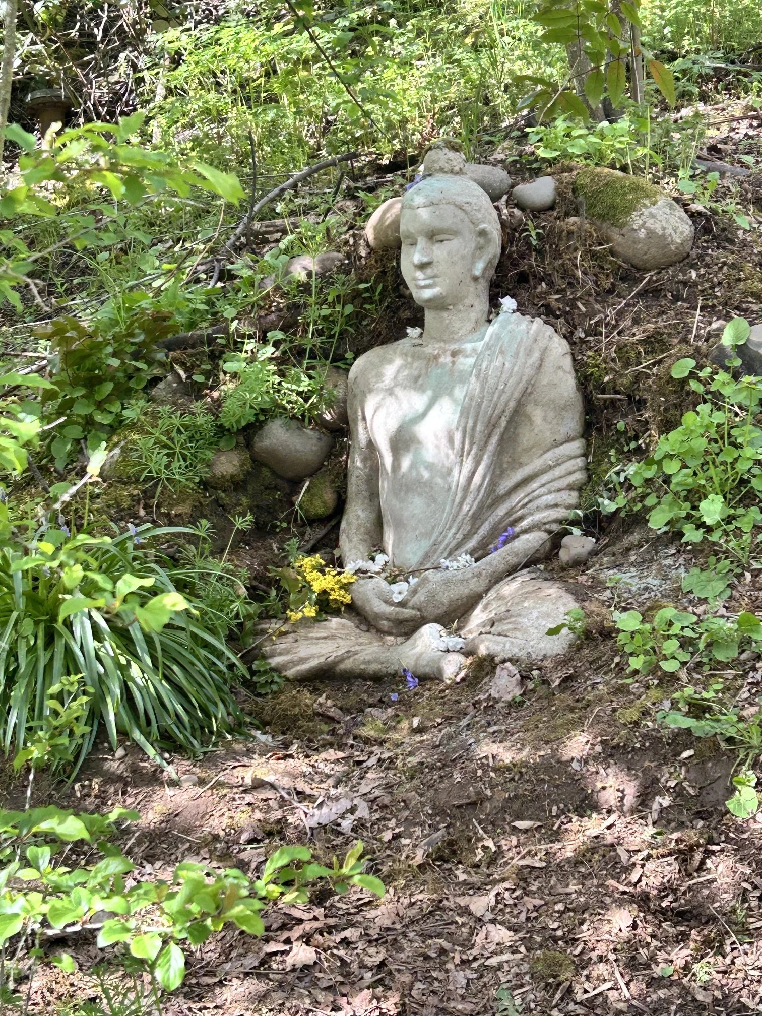 One of the nine, 600lb  Sculptures that are installed at the Portland, OR Dharma Rain Zen Center. 2025