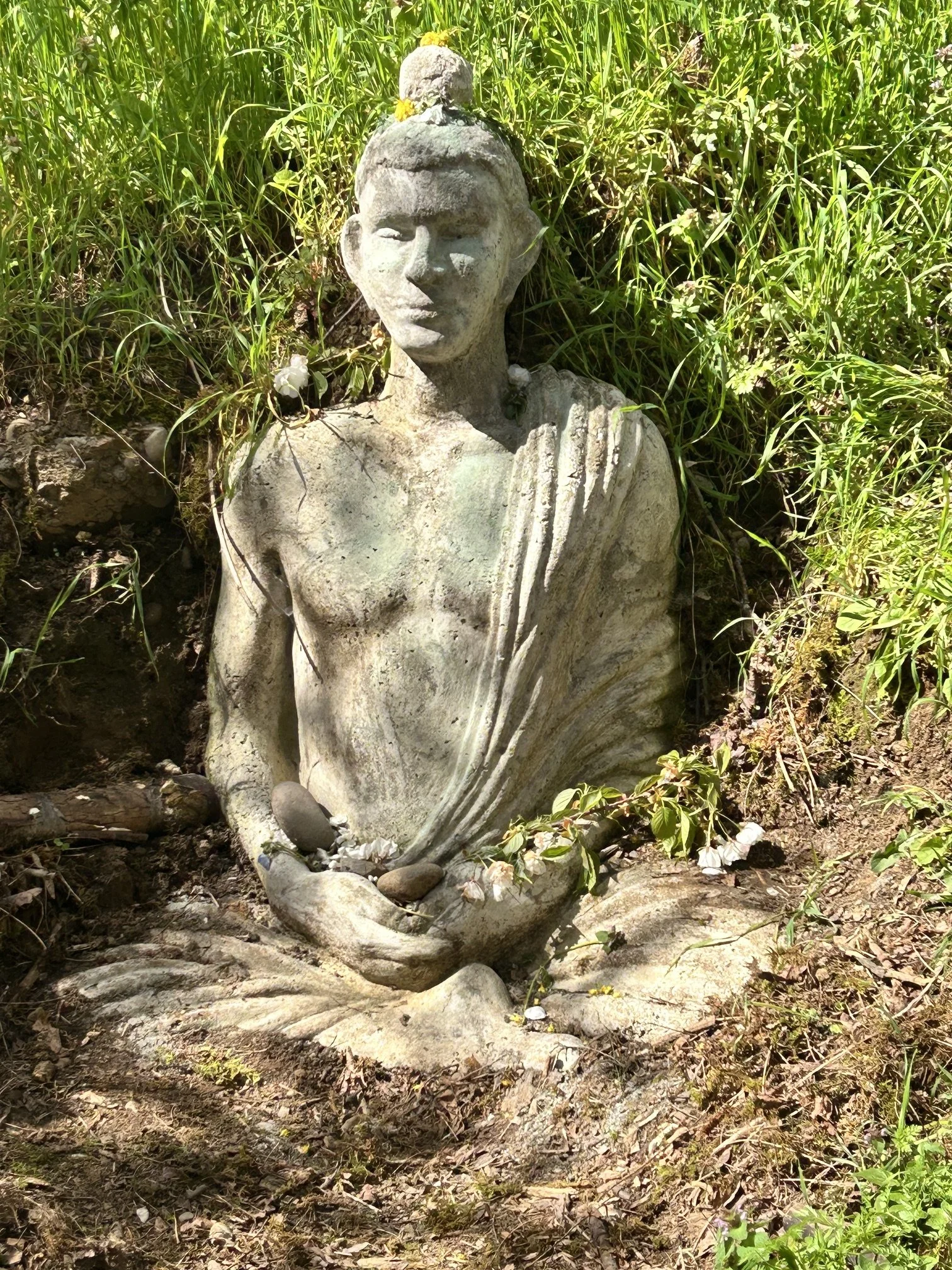 One of the nine, 600lb  Sculptures that are installed at the Portland, OR Dharma Rain Zen Center. 2025