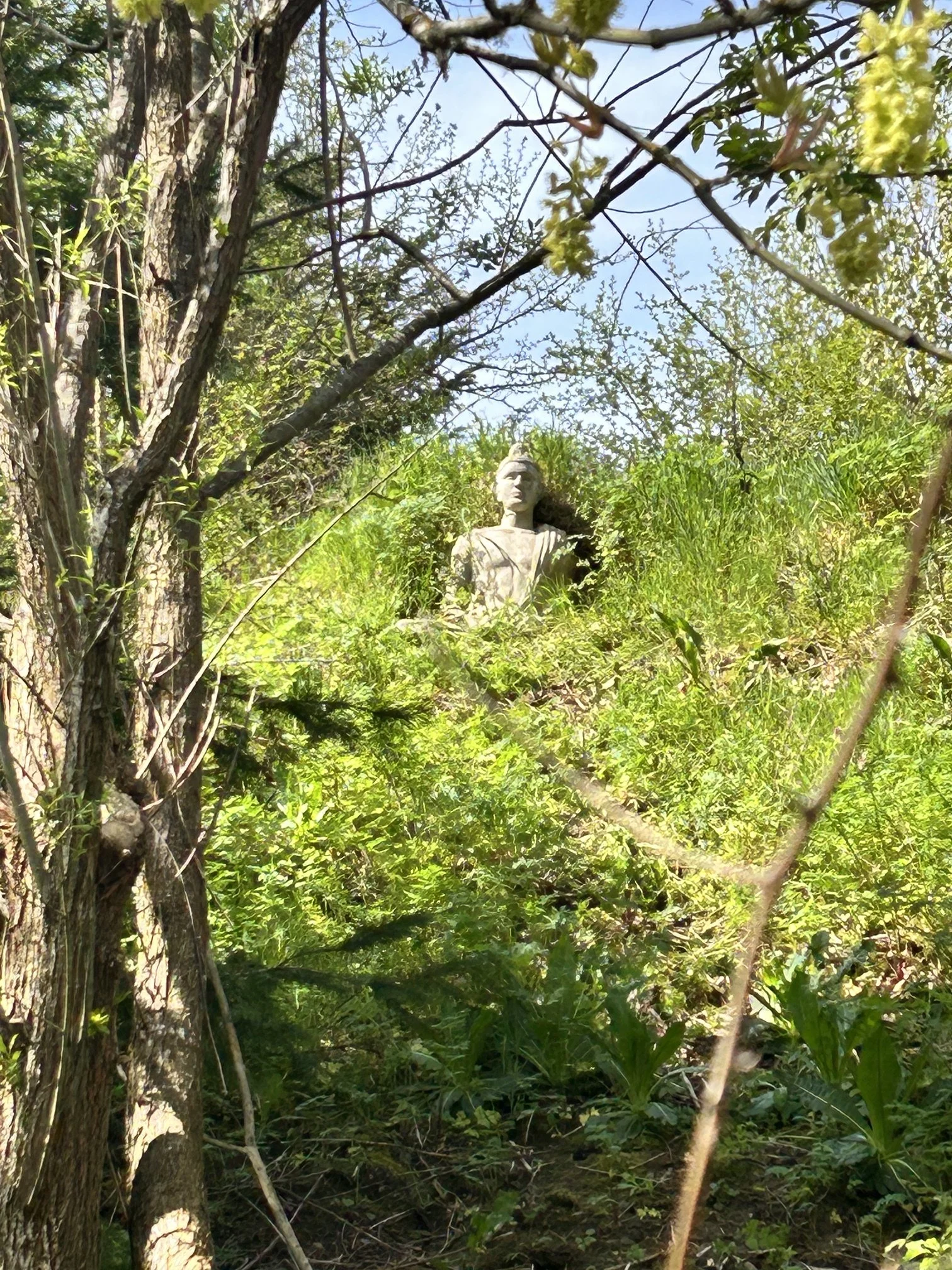 One of the nine, 600lb  Sculptures that are installed at the Portland, OR Dharma Rain Zen Center. 2025