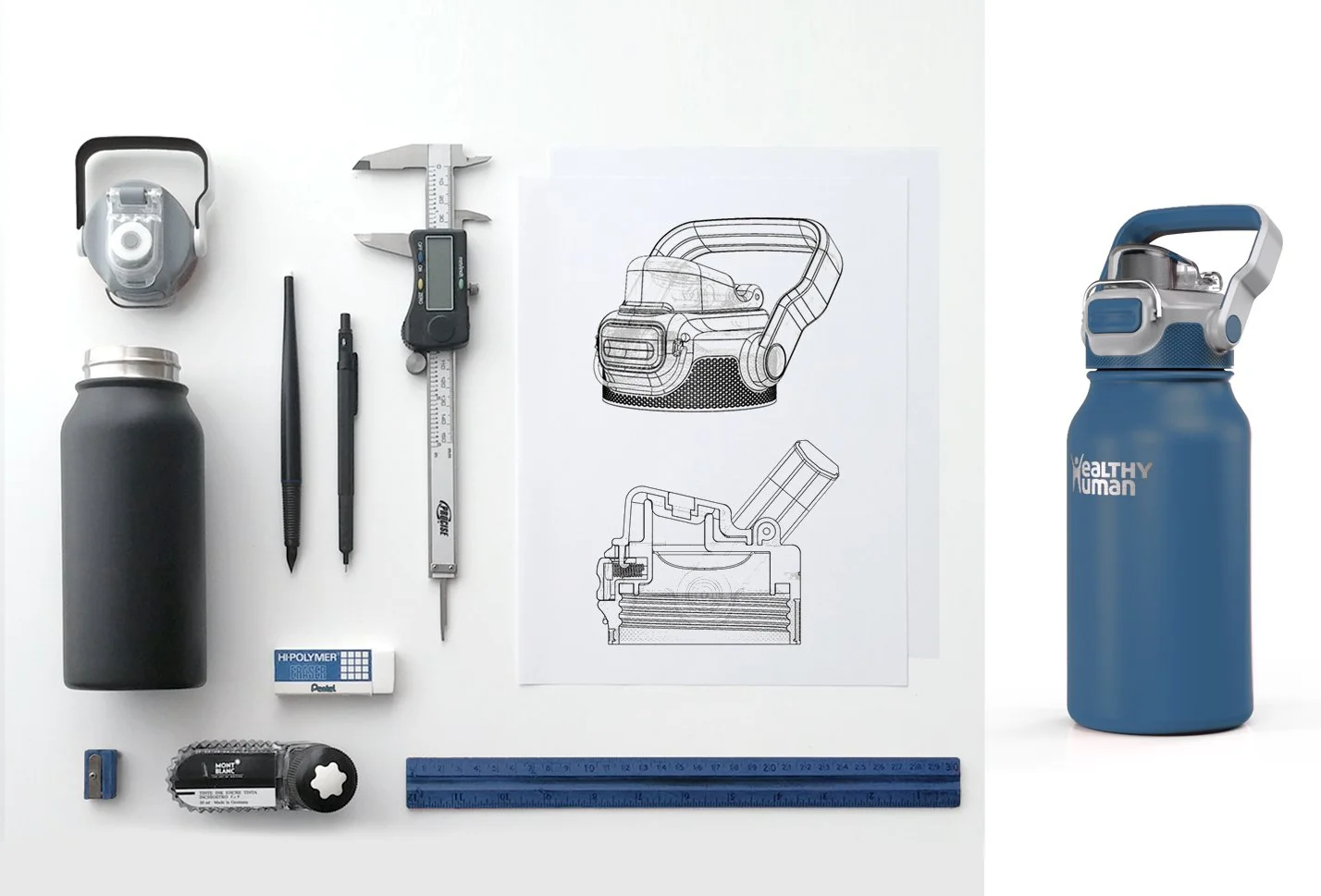 Water bottle - healthy human_flat on table.JPG