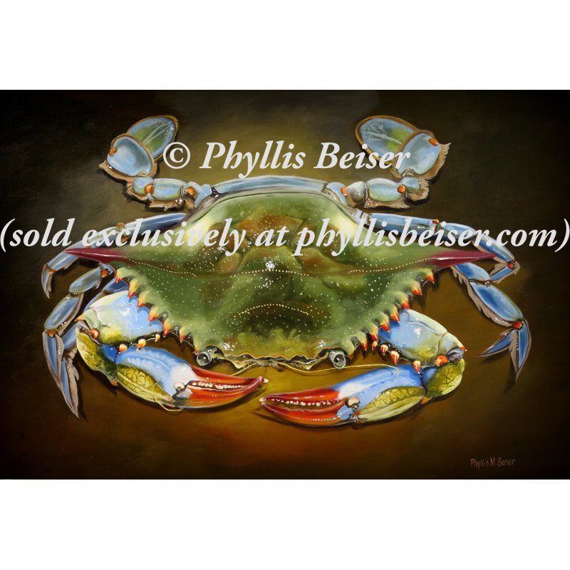 Colorful Blue Crab (CANVAS PRINT)