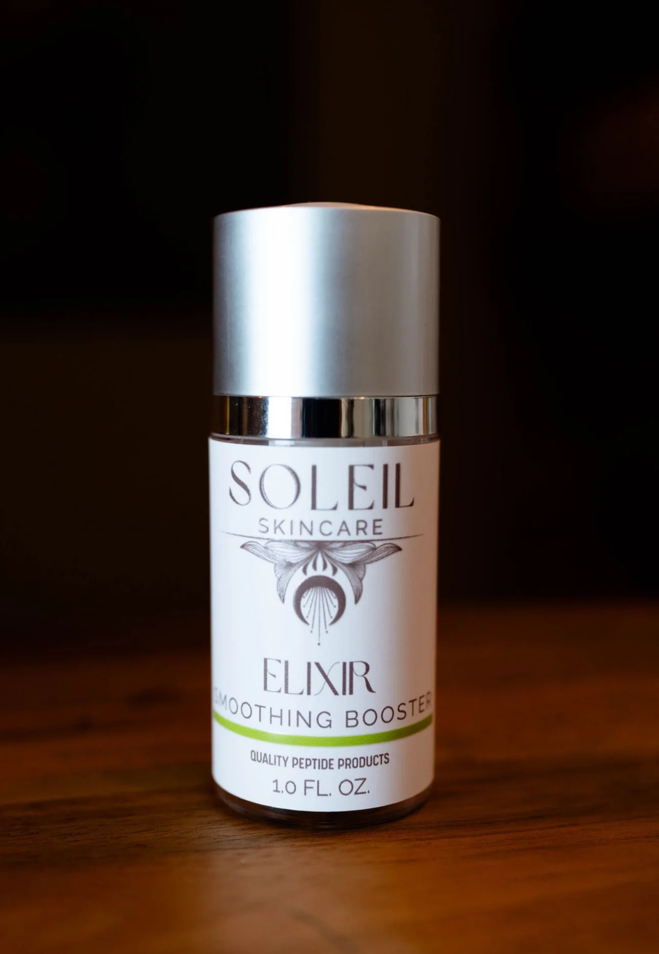 Soleil Skincare serum bottle from Mystic Bodywork in Ukiah, CA