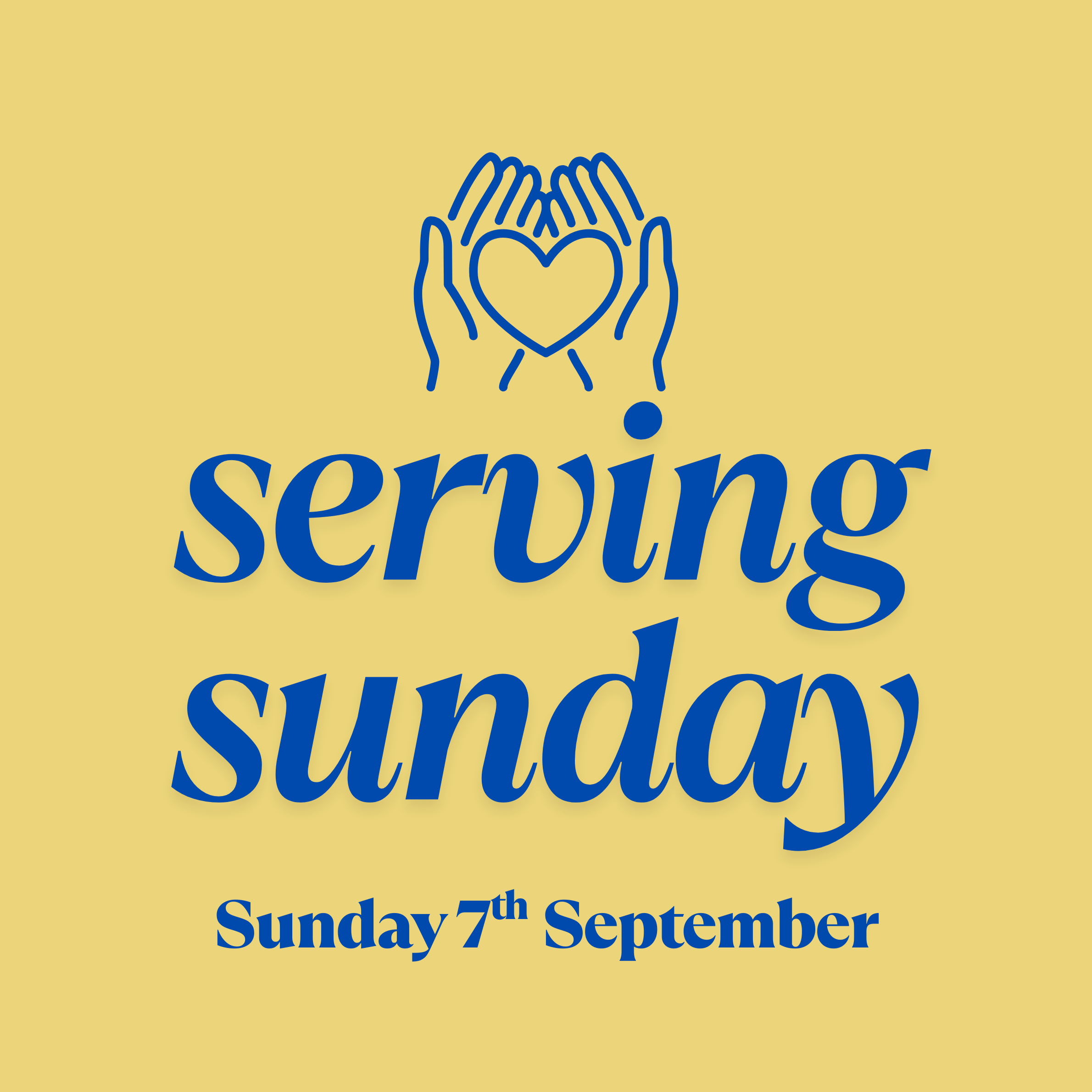 Serving Sunday