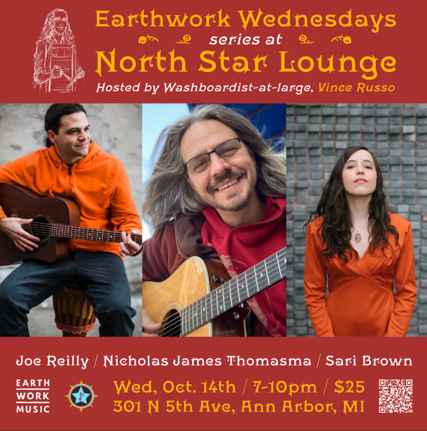 Earthwork Wednesdays feat. Joe Reilly, Nicholas Thomasma, and Sari Brown