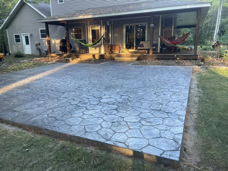 New Stamped Patio