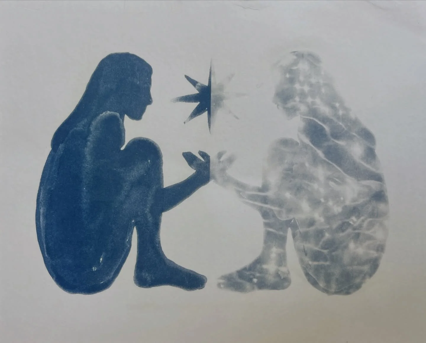 Convening with the higher self 
.
.
.
.
.
#anomiestudio #artofanomie #etherealart #mysticalart #cyanotype