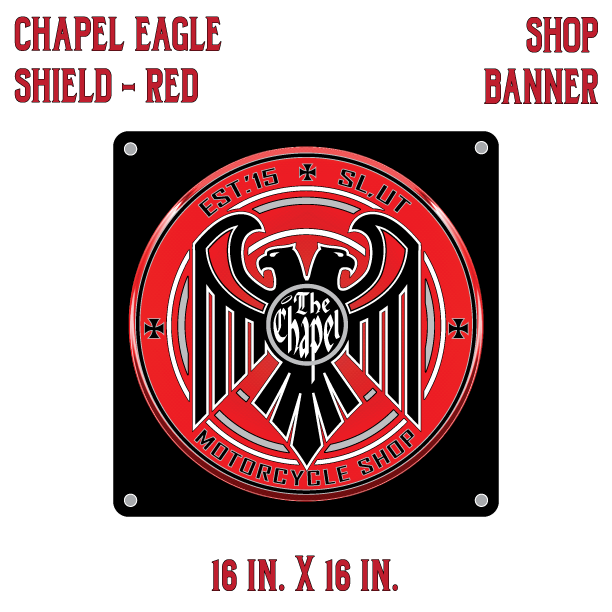 16 In. X 16 In. Chapel Eagle Shield - Red