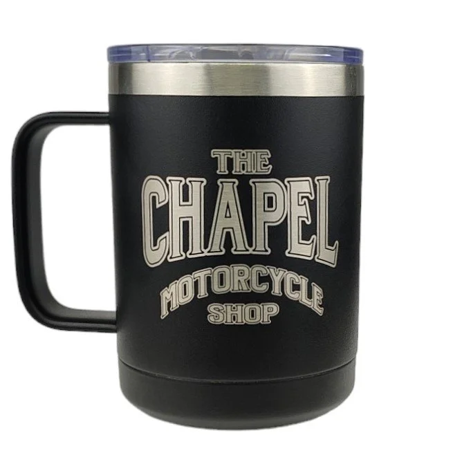 15 oz. Coffee Cup with Handle  The Chapel Motorcycle Shop