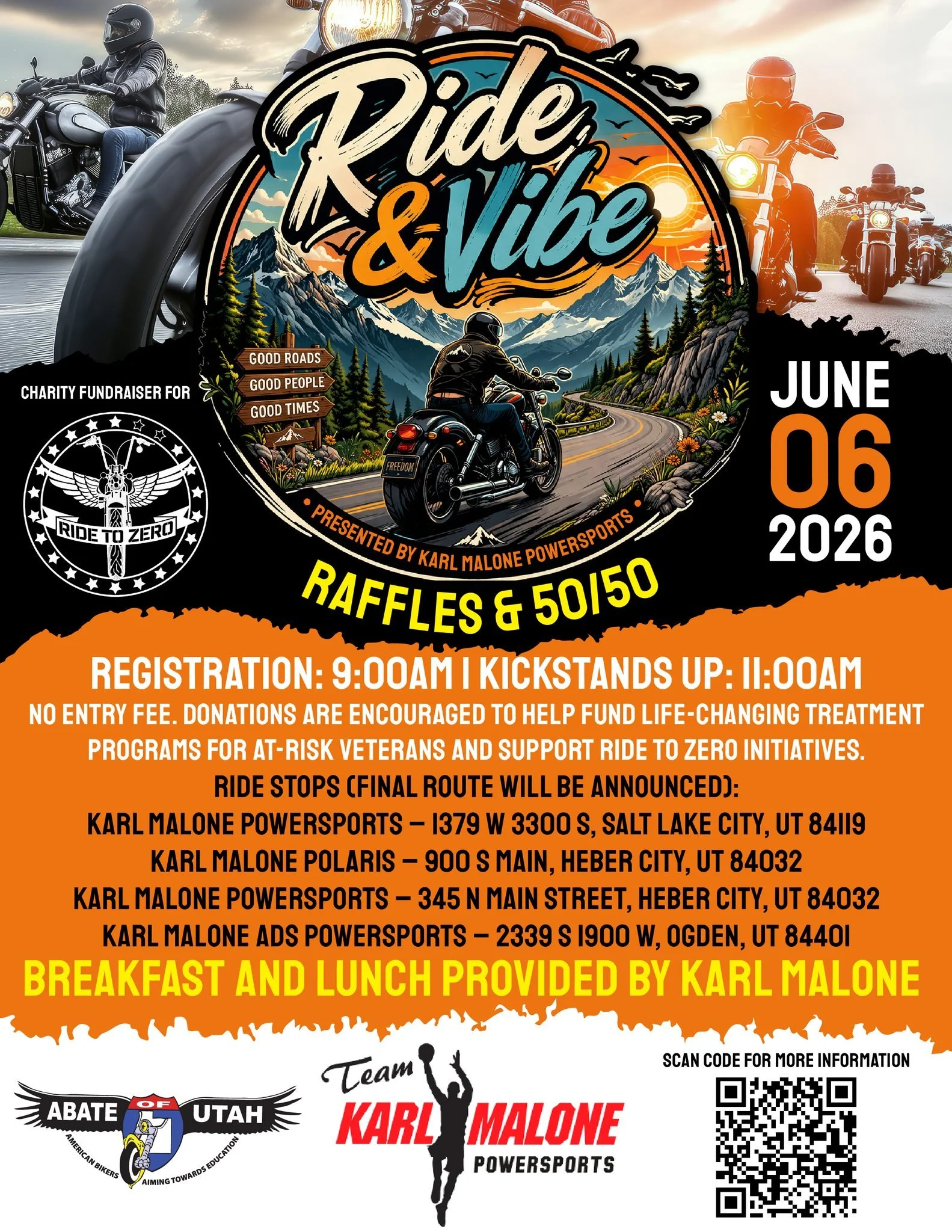 Ride & Vibe - Karl Malone Powersports Poker Ride