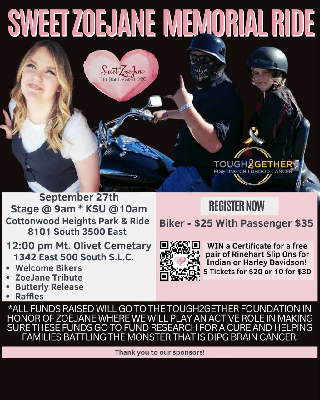 3rd Annual Sweet ZoeJane Memorial Ride