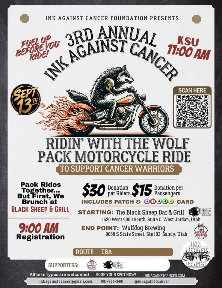 3rd Annual Ink Against Cancer Ridin' With The Wolf Pack