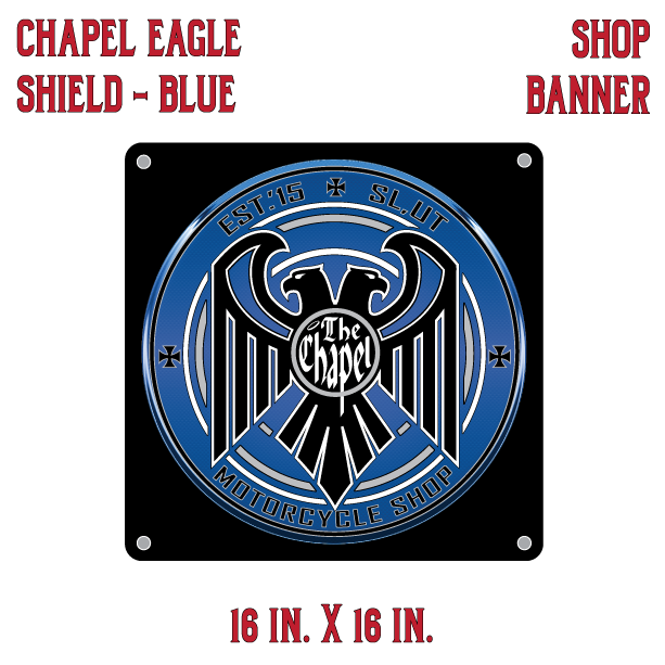 16 In. X 16 In. Chapel Eagle Shield - Blue