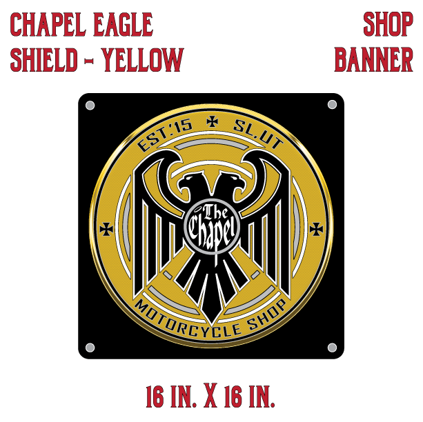 16 In. X 16 In. Chapel Eagle Shield - Yellow