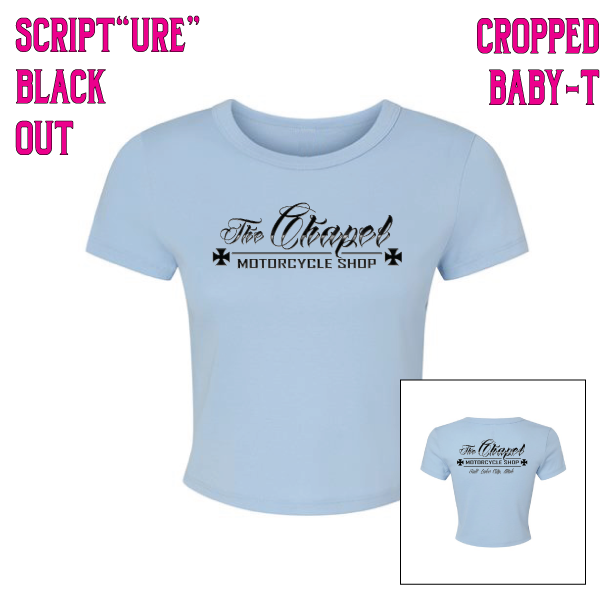 Script Black - LT Blue Cropped Baby Tee.png