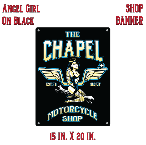 15 In. X 20 In. Angel Girl on Black