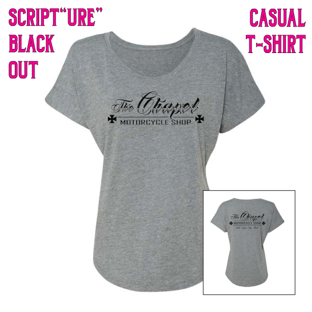 Script Black Casual T-Shirt