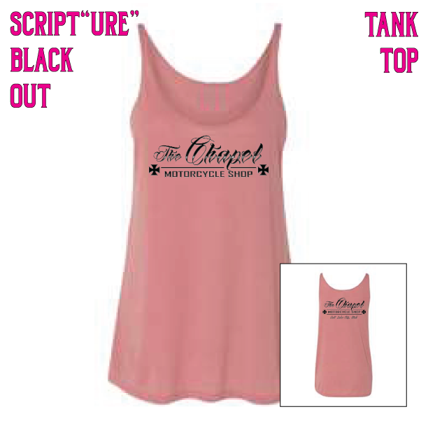 Script Black Tank Top