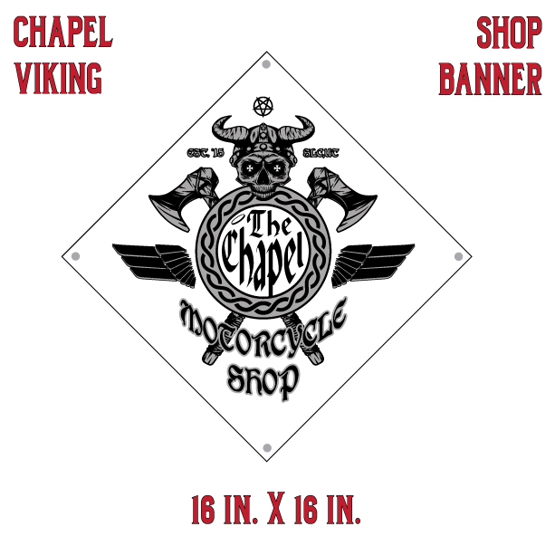 16 In. X 16 In. Chapel Viking Shop Banner