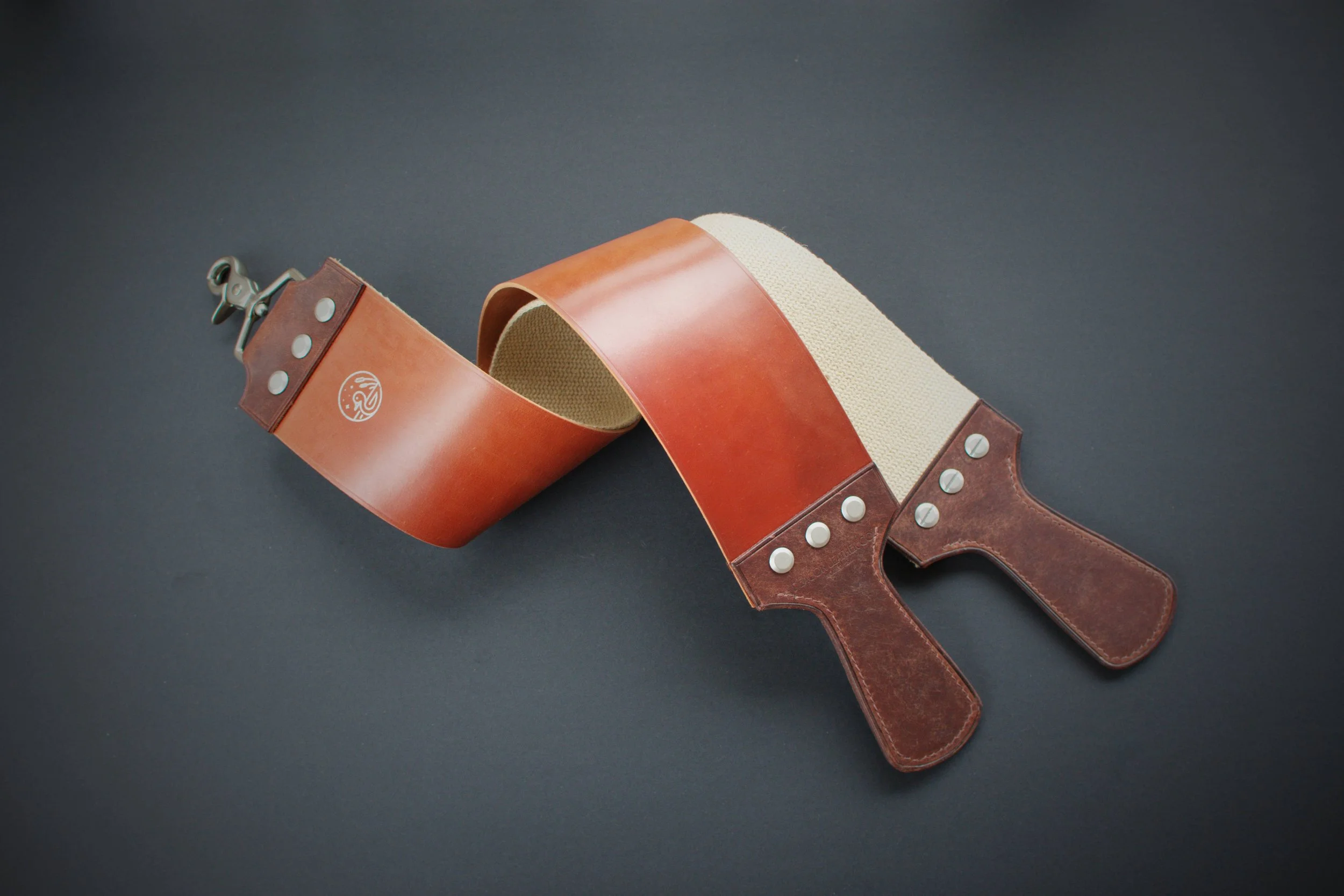 Horween Shell Cordovan Straight Razor Strop – 3