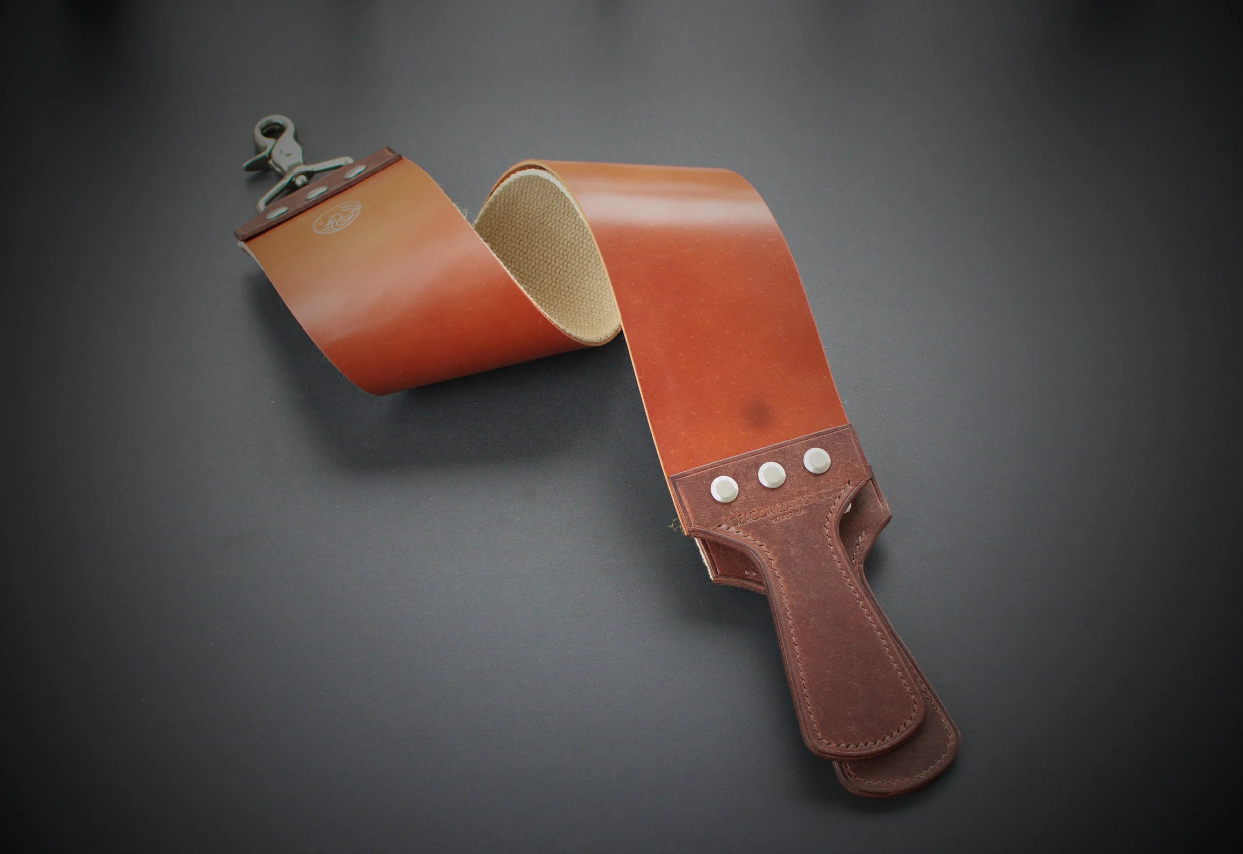 Horween Shell Cordovan Straight Razor Strop – 3