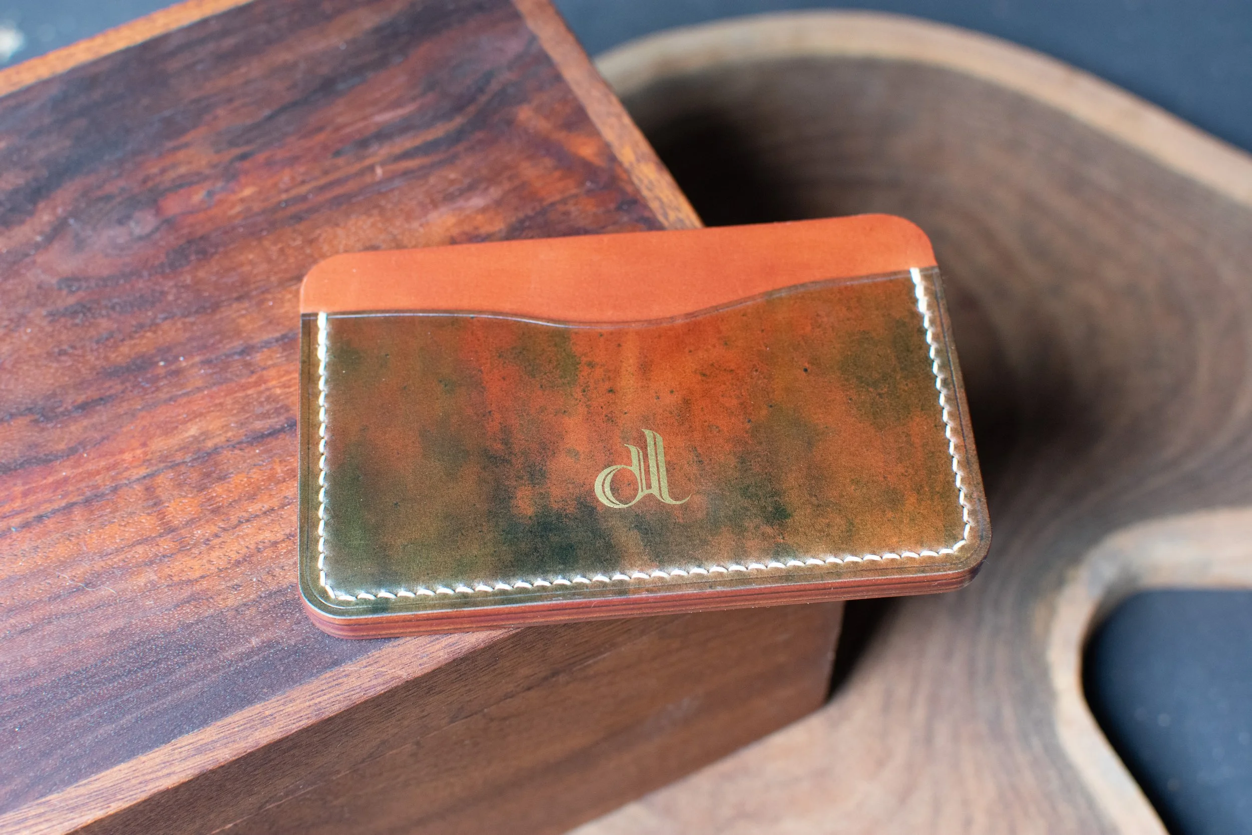 The Alden | Marbled Black Shell Cordovan Wallet
