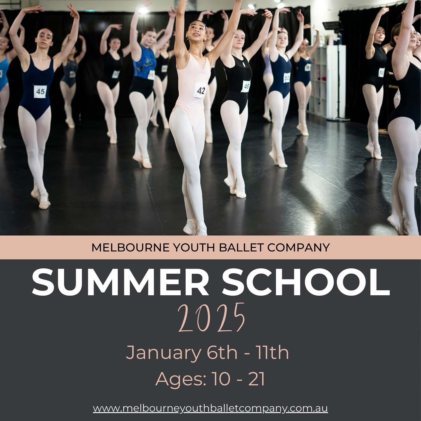 🌟 Join us for an unforgettable dance experience at Melbourne Youth Ballet Company&rsquo;s 2025 Summer School! 🌟

Whether you&rsquo;re looking to refine your technique, explore new styles, or just have fun with fellow young dancers, this is the perf
