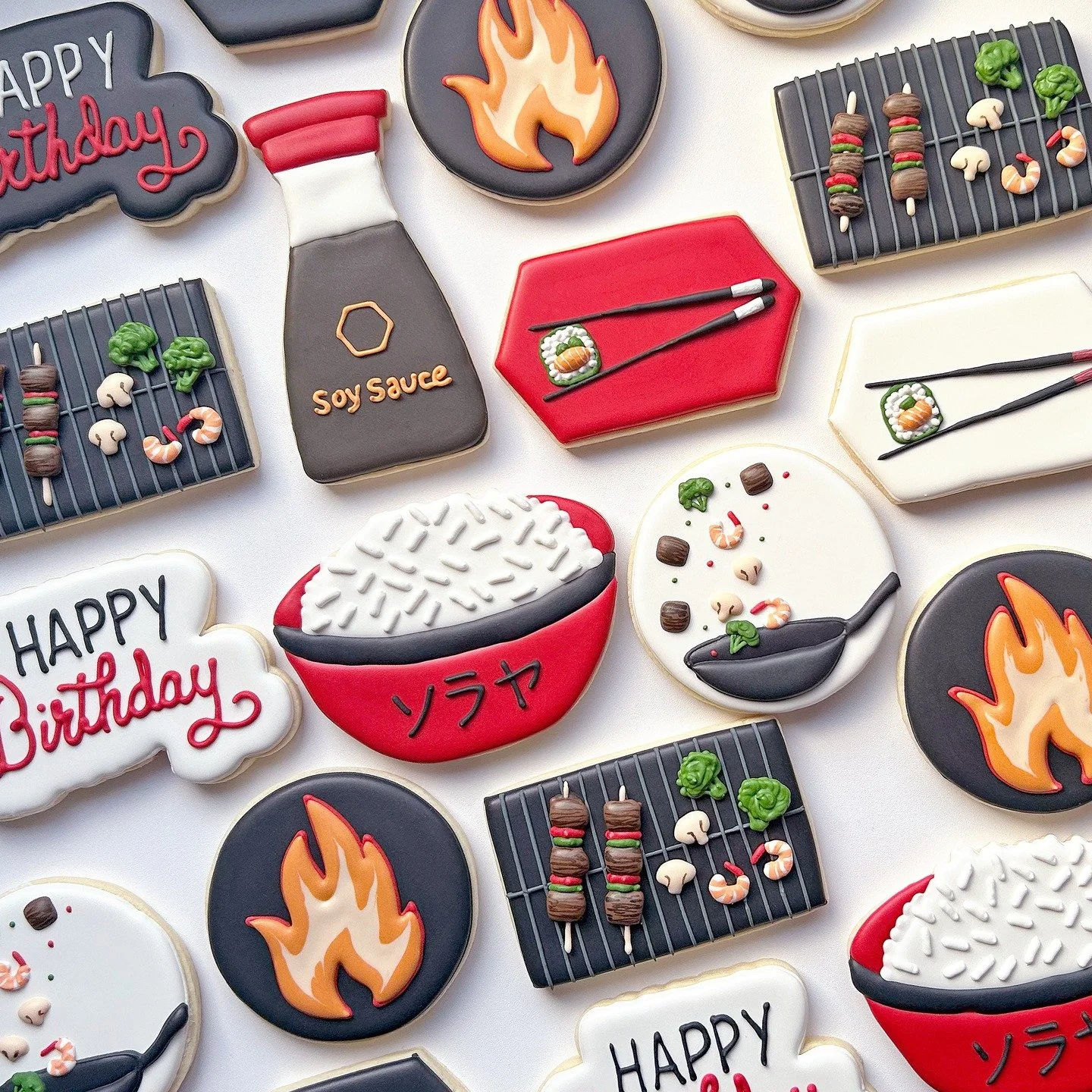 The miniature food on this Hibachi set was so rewarding for me! I have a thing for mini food. I don't know why... 😂

.
.
.
.
.
.
.
#hibachicookies #hibachidessert #hibachitheme #hibachibirthday #hibachithemedcookies #customcookies #decoratedsugarcoo